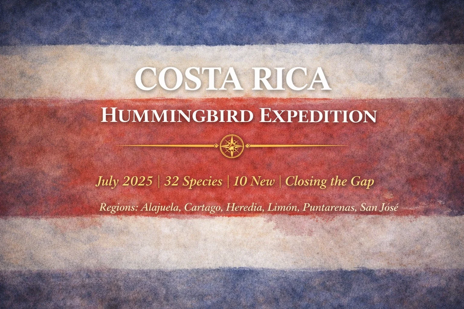 Costa Rica Hummingbird Expedition | July 2025 | 32 Species | 10 New | Closing the Gap