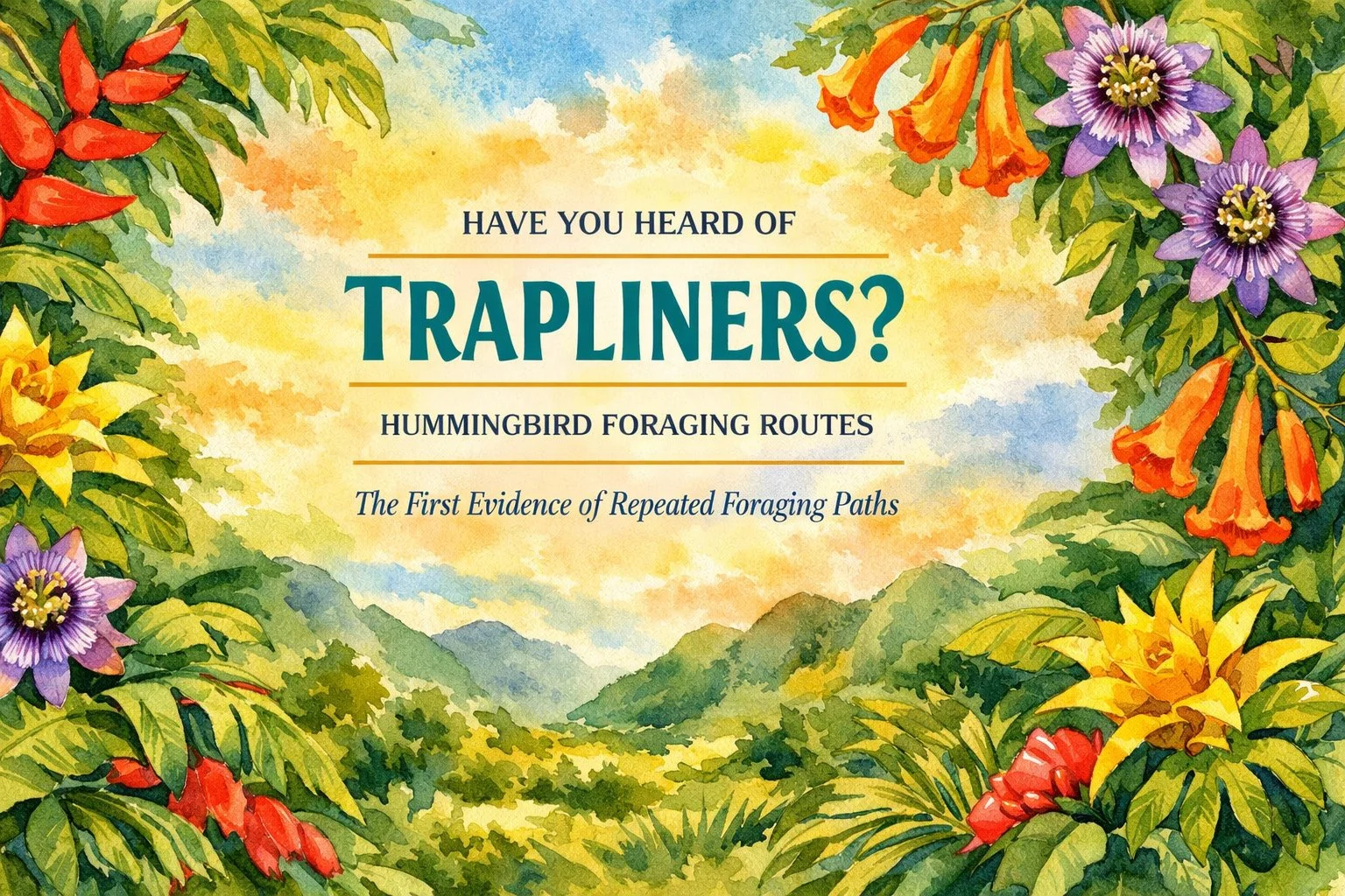 Have You Ever Heard the Phrase Trapliners Regarding Hummingbirds? First Evidence of Repeated Foraging Patterns