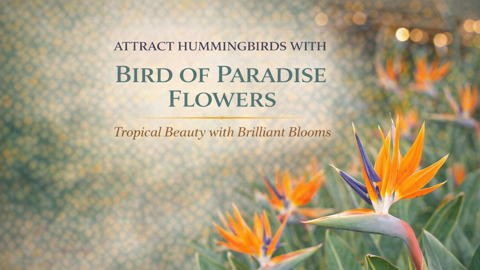 Attract Hummingbirds with Bird of Paradise Flowers