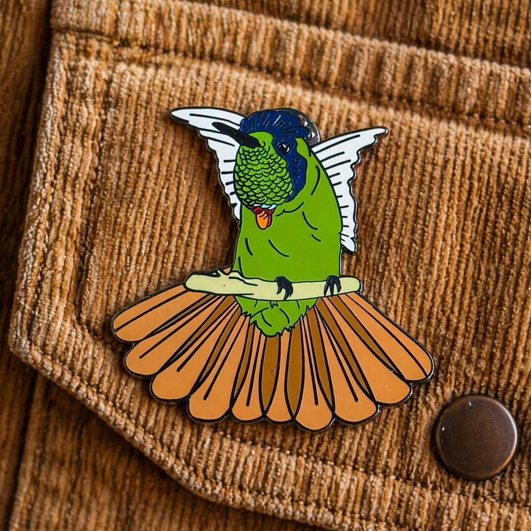 Hooded Visorbearer - Glitter Enamel Pin