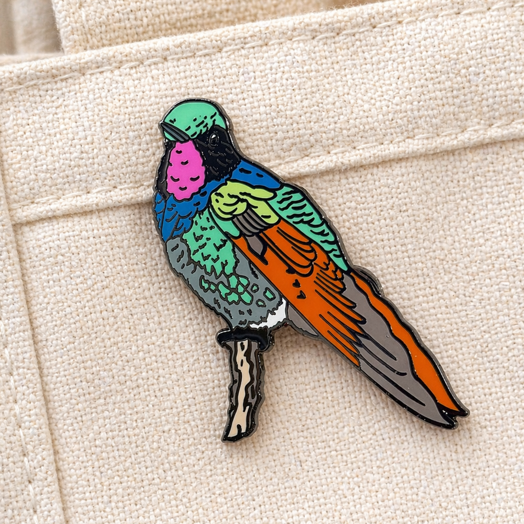 Garnet-throated Hummingbird - Enamel Pin