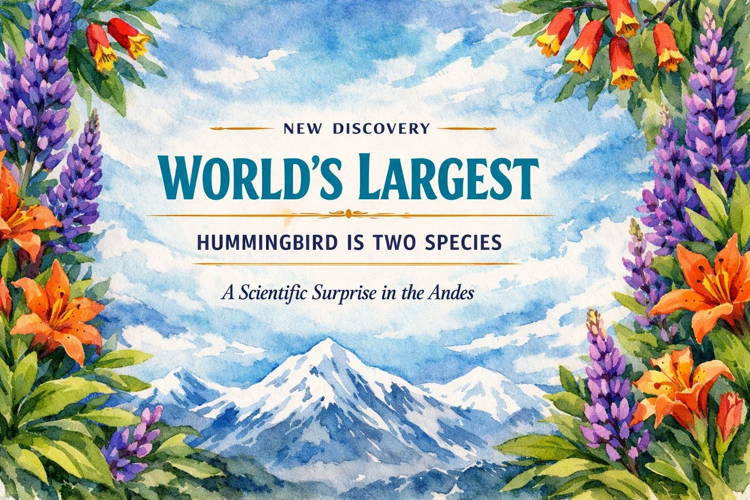 New Discovery: World's Largest Hummingbird Is Actually Two Species