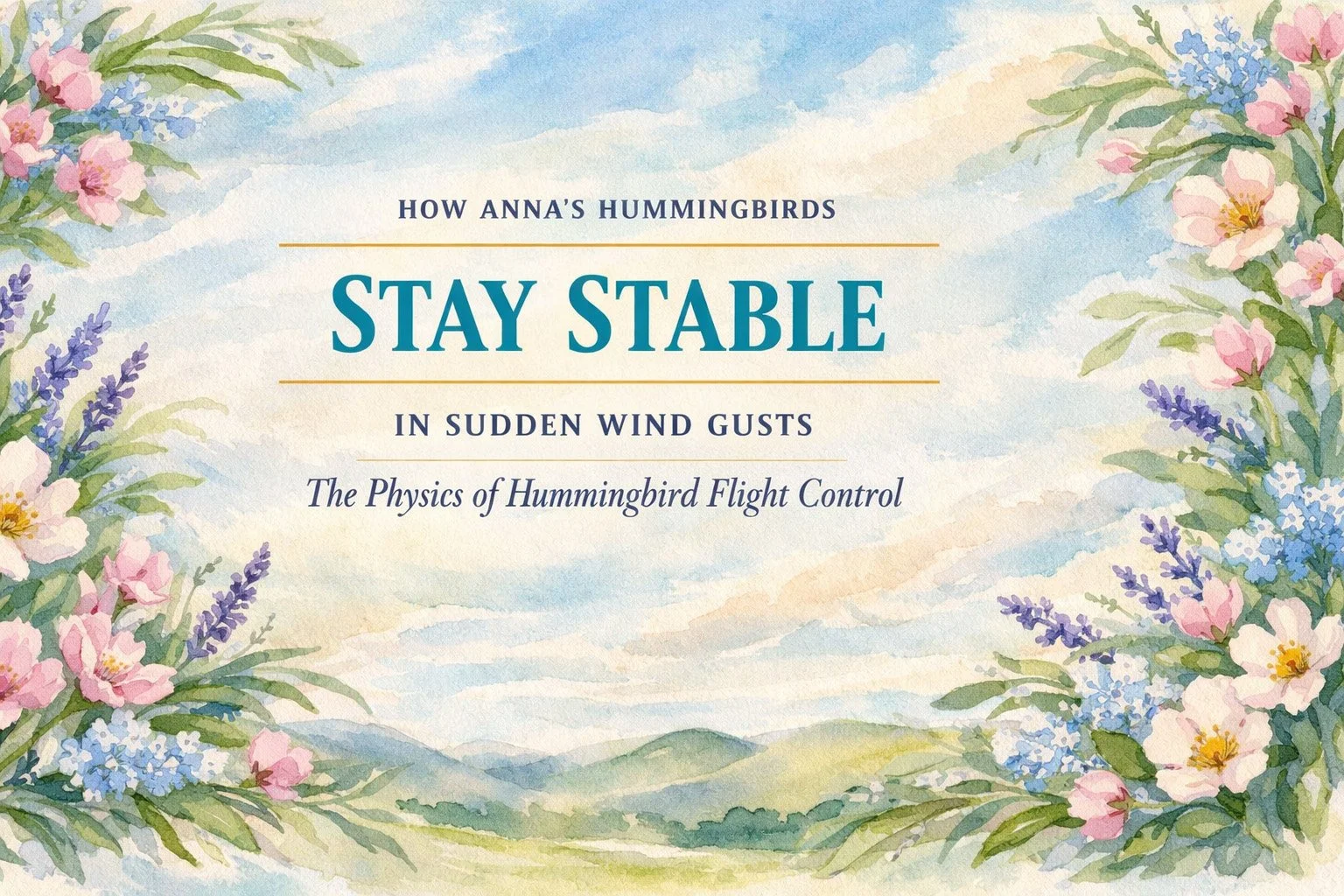 How Anna’s Hummingbirds Stay Stable in Sudden Wind Gusts