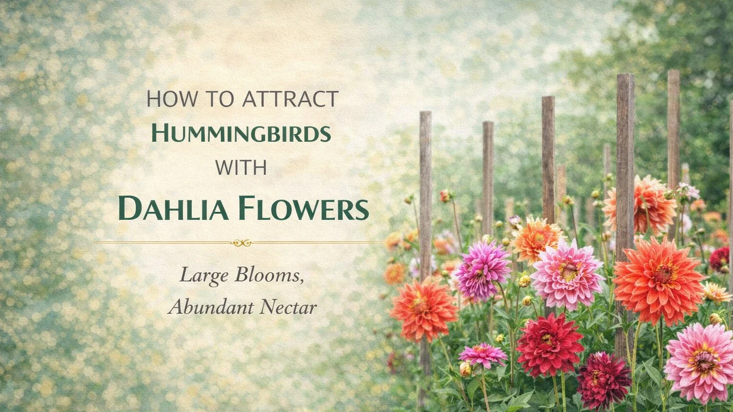 How to Attract Hummingbirds with Dahlia Flowers