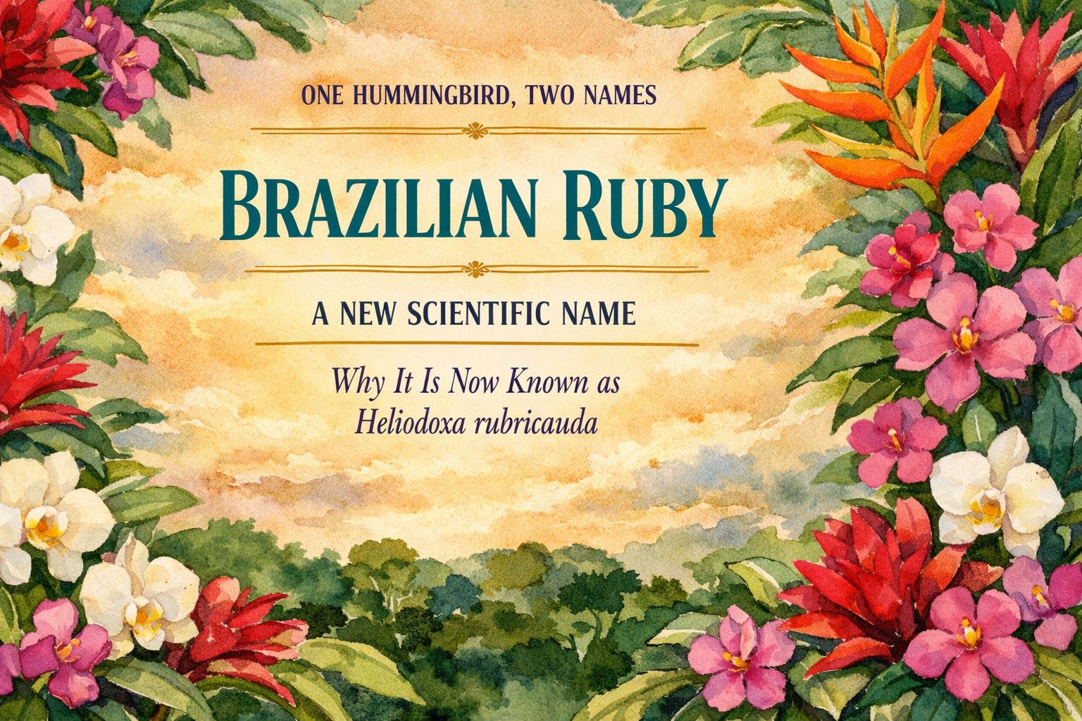 One Hummingbird, Two Names: Why Brazilian Ruby Is Now Heliodoxa rubricauda