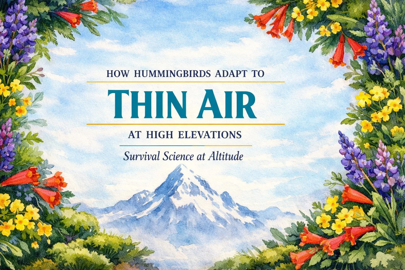 How Hummingbirds Adapt to Thin Air at High Elevations