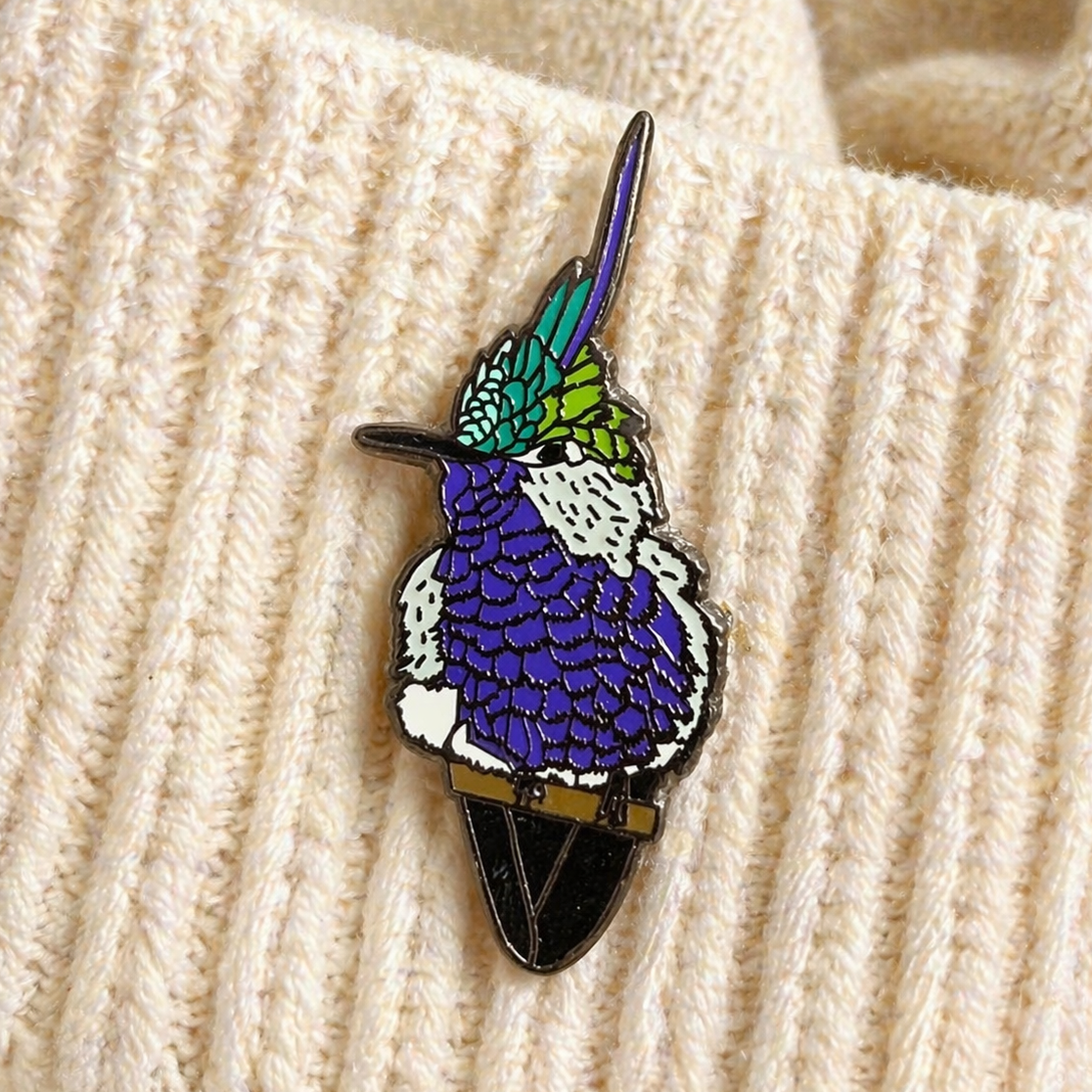 Green-crowned Plovercrest - Enamel Pin