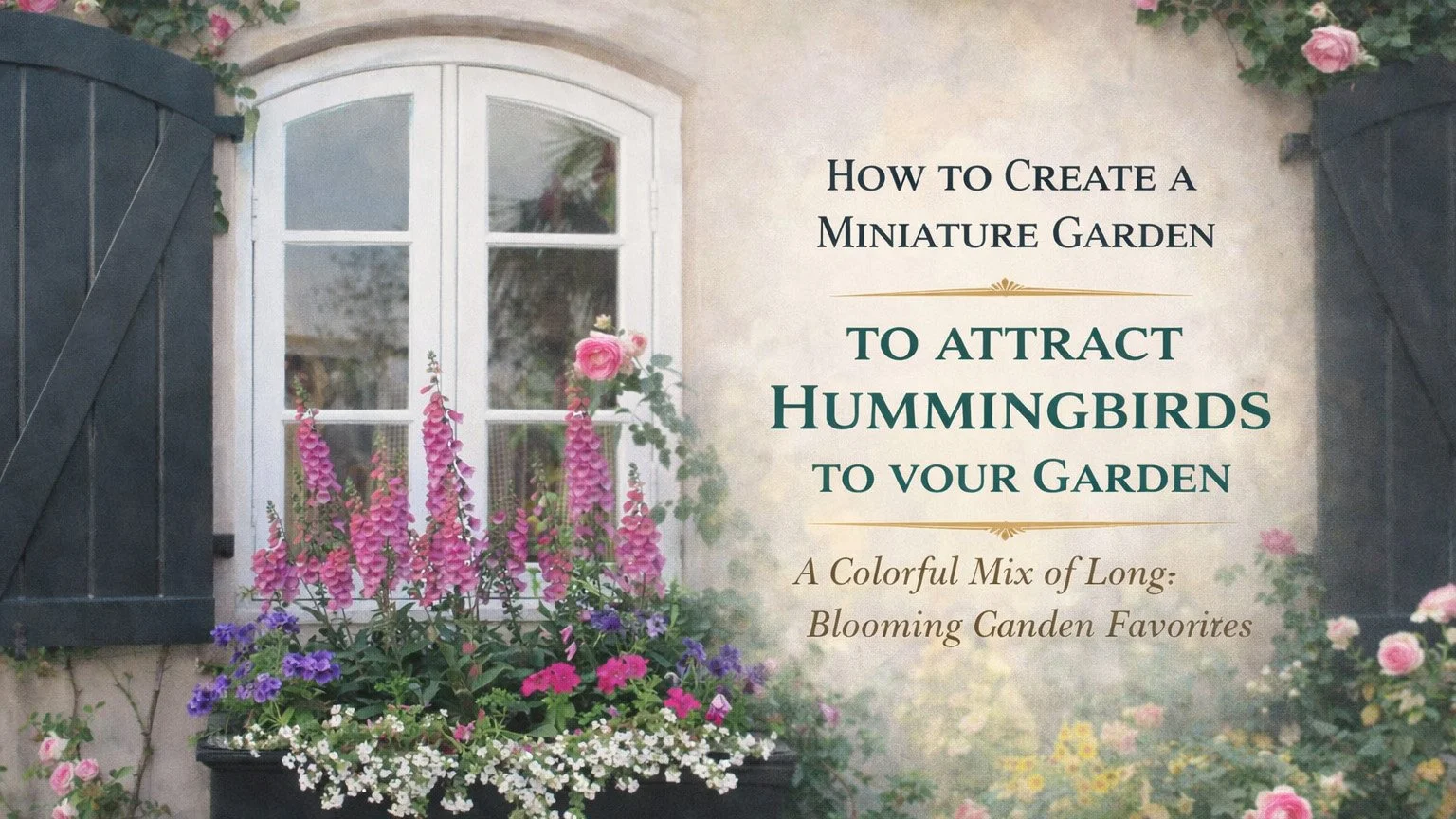 How to Create a Miniature Garden to Attract Hummingbirds with Window Box Flowers