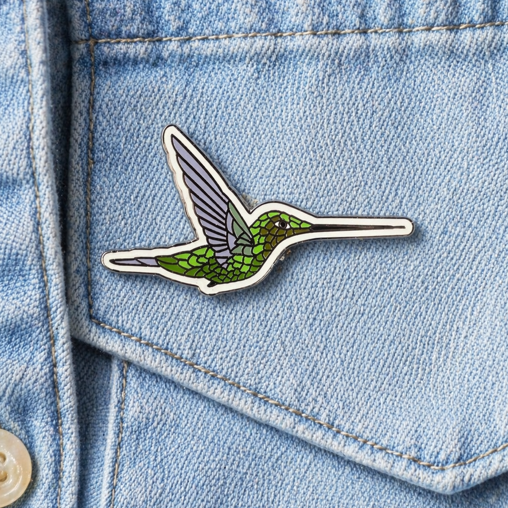 Sword-billed Hummingbird- Enamel Pin