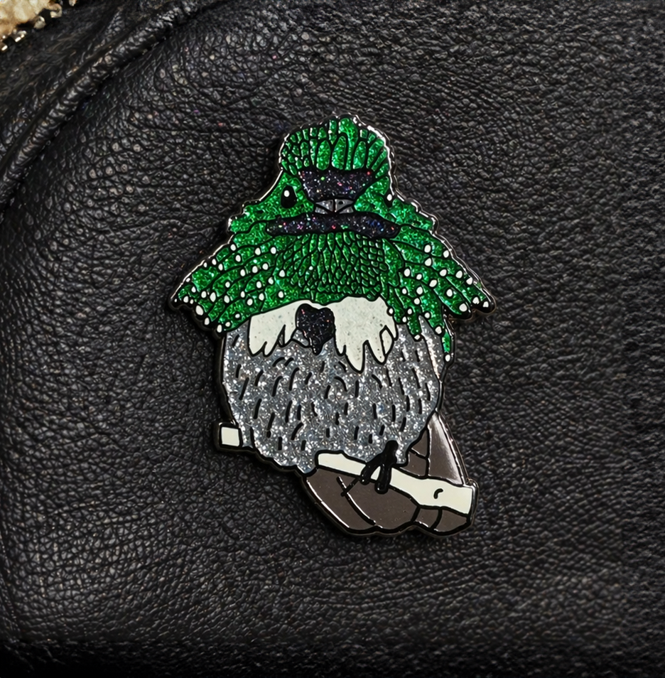Festive Coquette - Glitter Enamel Pin