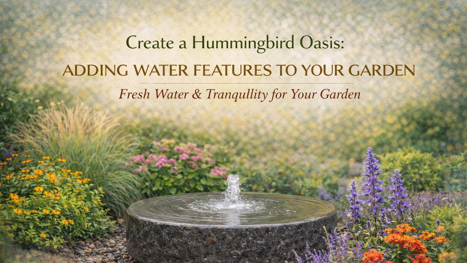 Create a Hummingbird Oasis: Adding Water Features to Your Garden