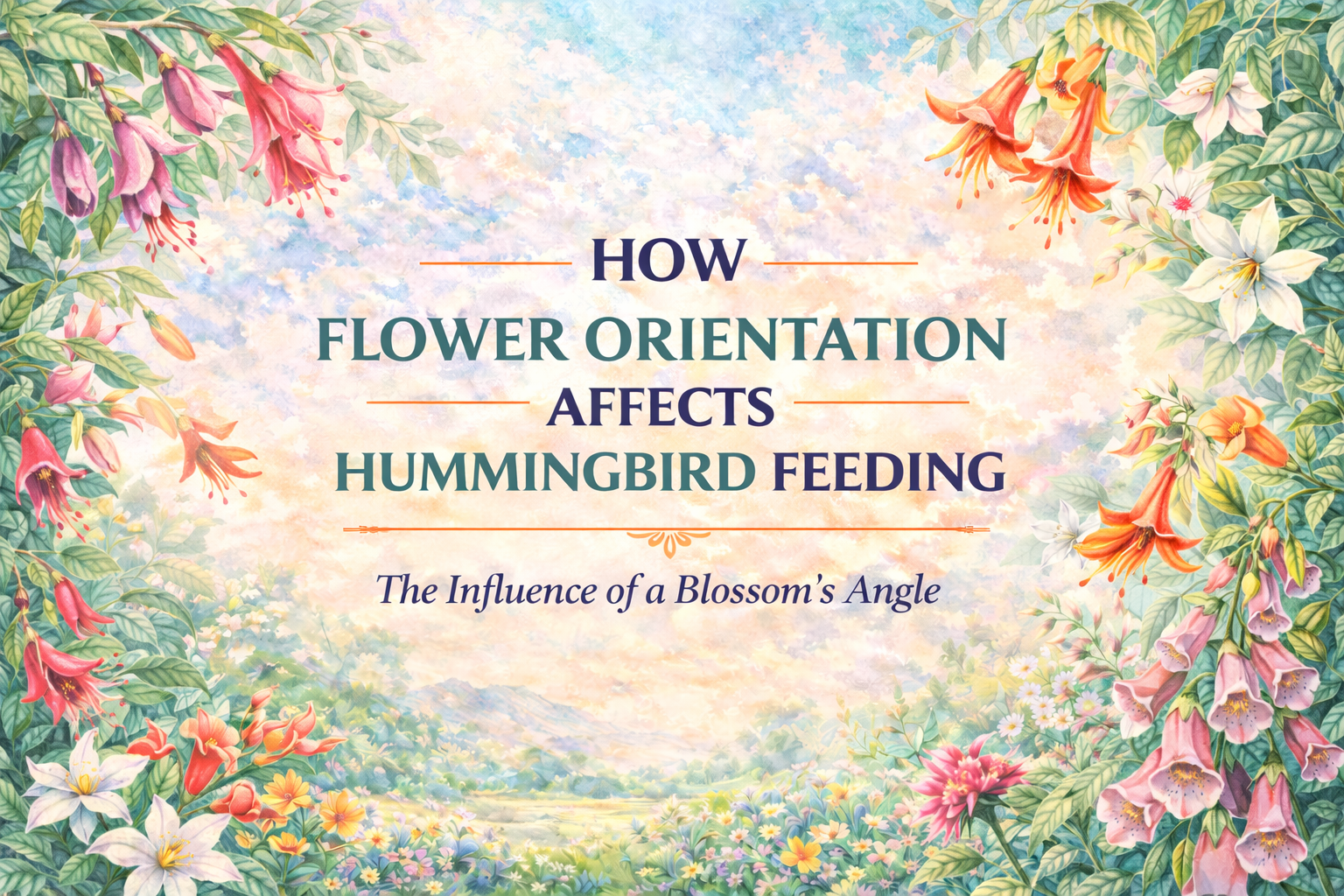 How Flower Orientation Affects Hummingbird Feeding