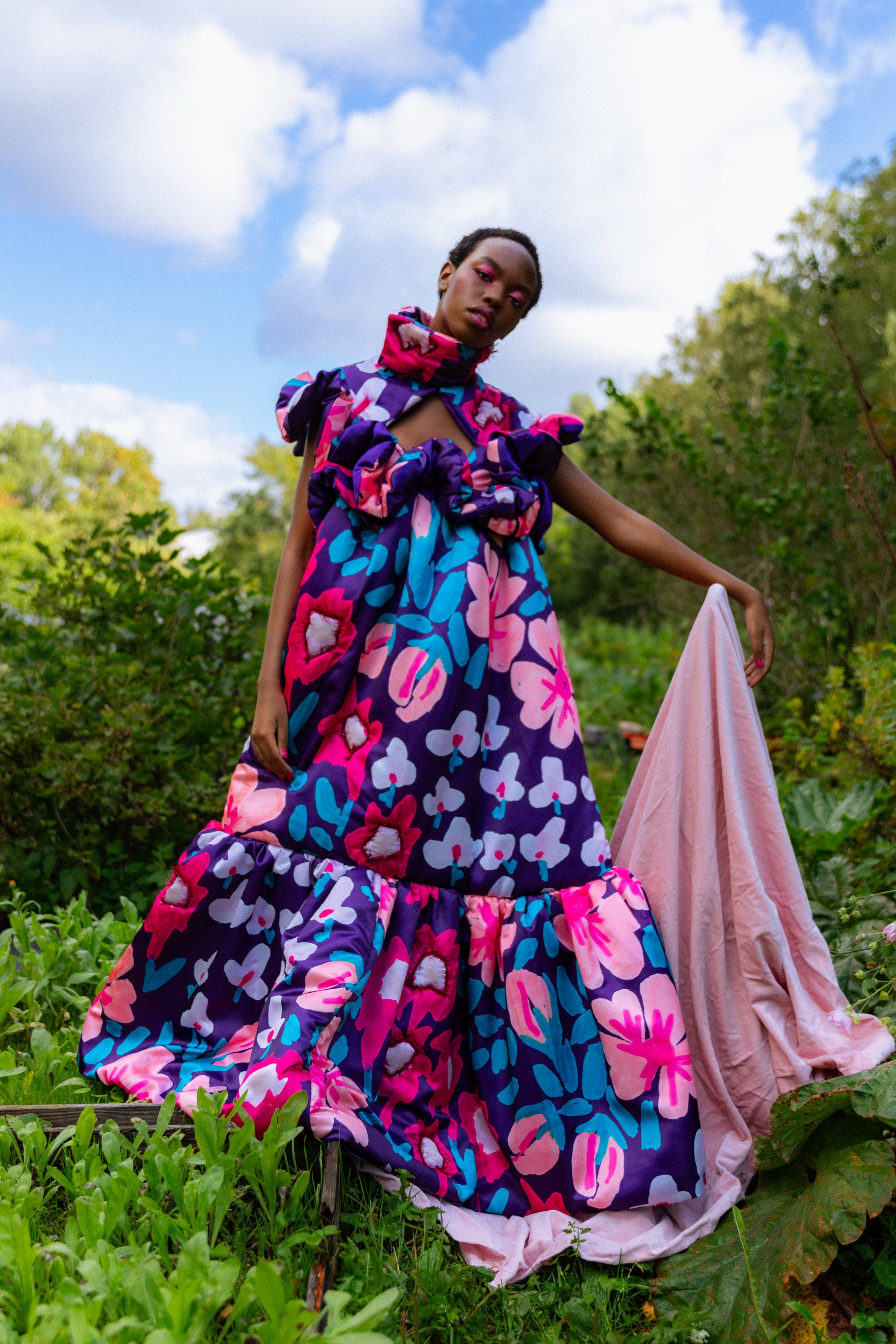 Padded flower dress by Tuuli-Tytti Koivula