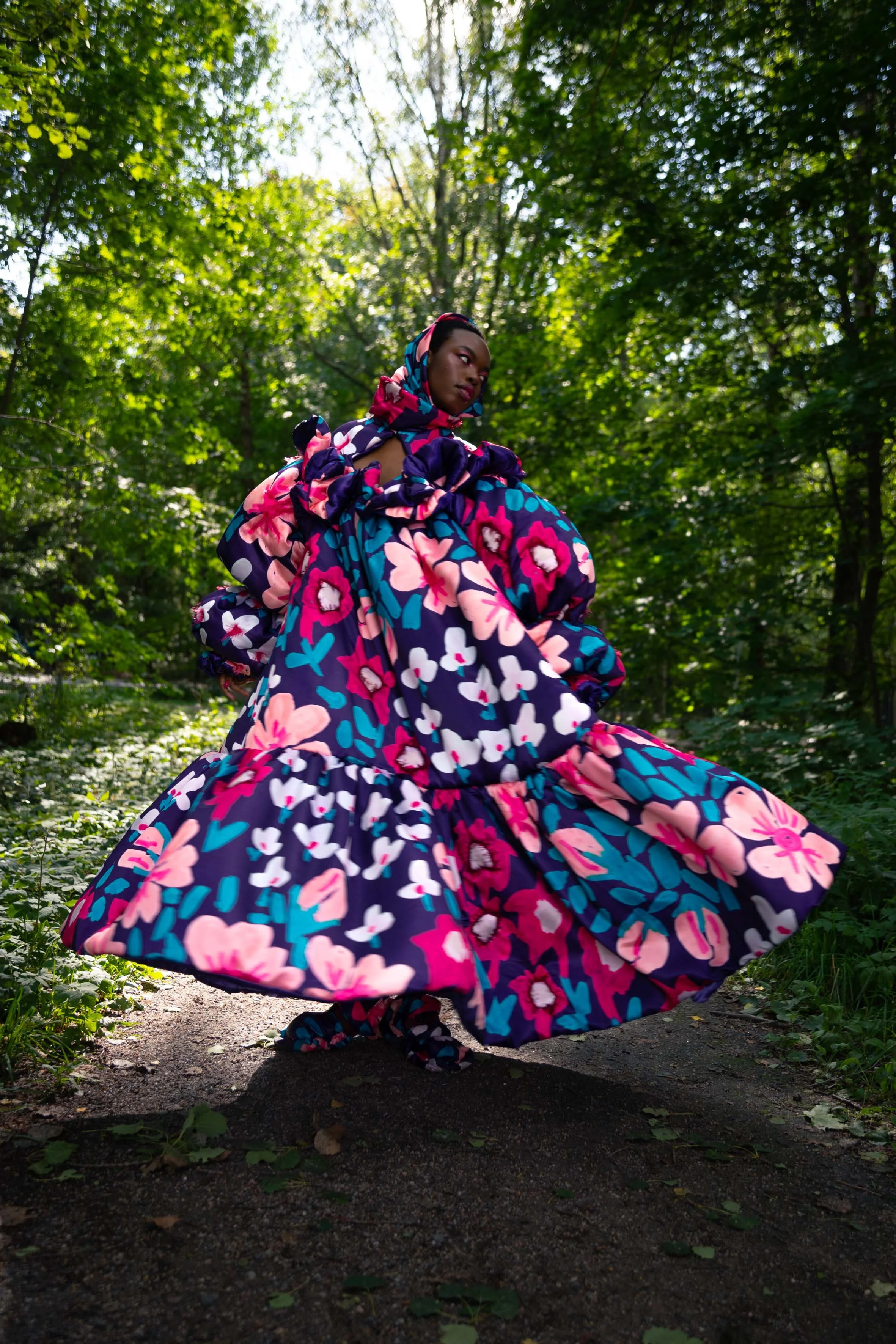 Padded flower dress by Tuuli-Tytti Koivula