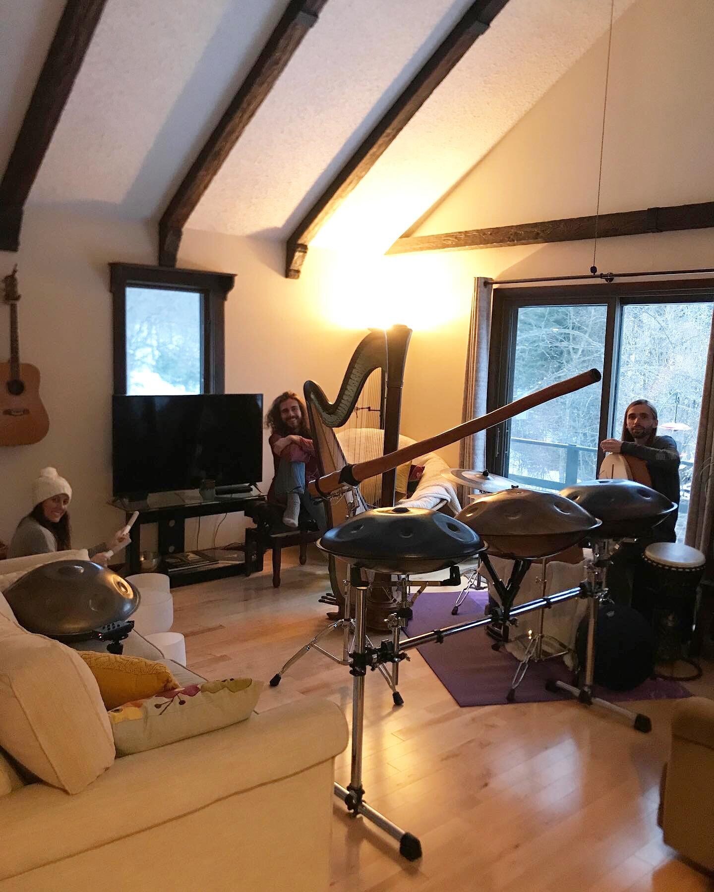 Yesterday was day 2 of the songwriting process for our first Settle Into Stillness album. We&rsquo;re so grateful to have @jaxon.casey and @parkerhorschmusic here to be a part of this process. In just two days of writing and jamming, we already have 