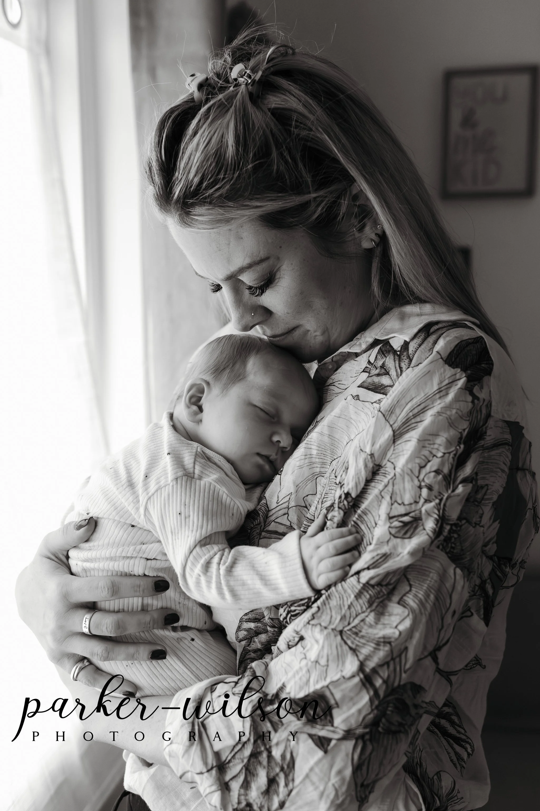 Mother and baby Newborn photos, Parker-Wilson Photography