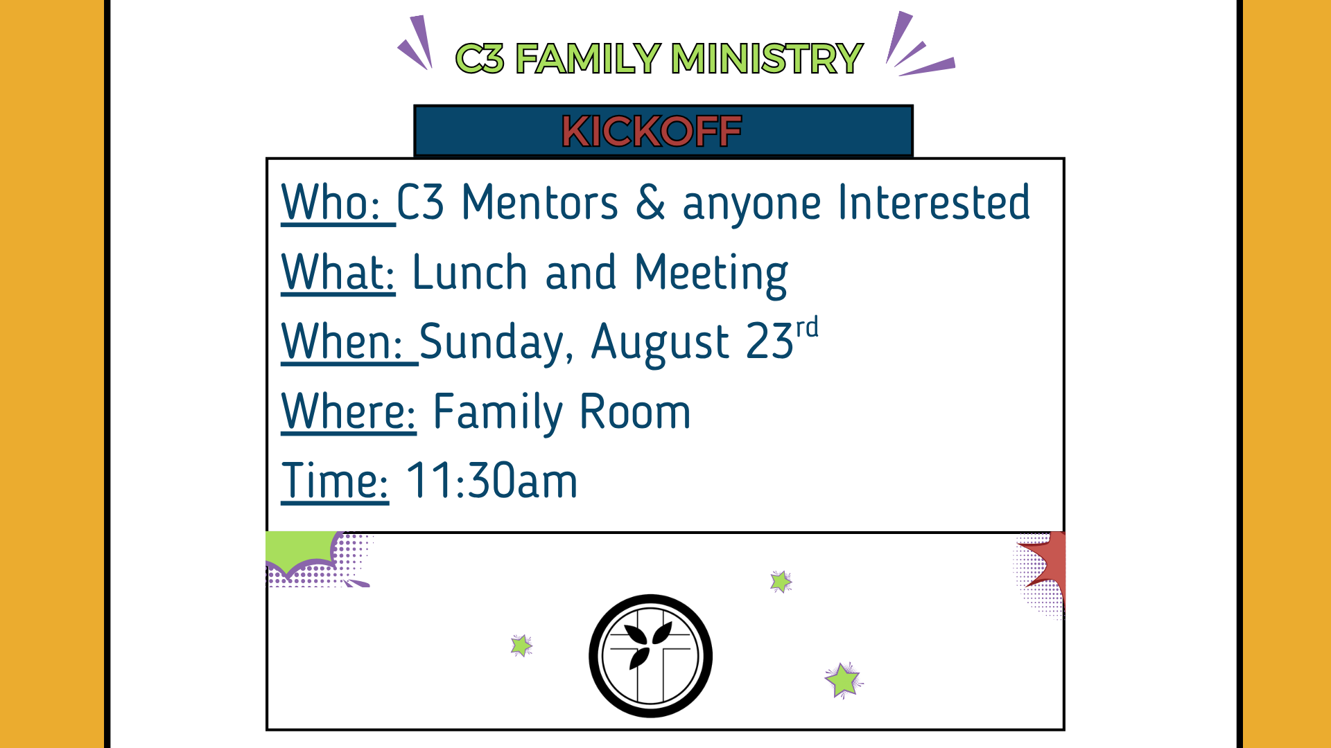 C3 Family Mentor Kickoff Lunch