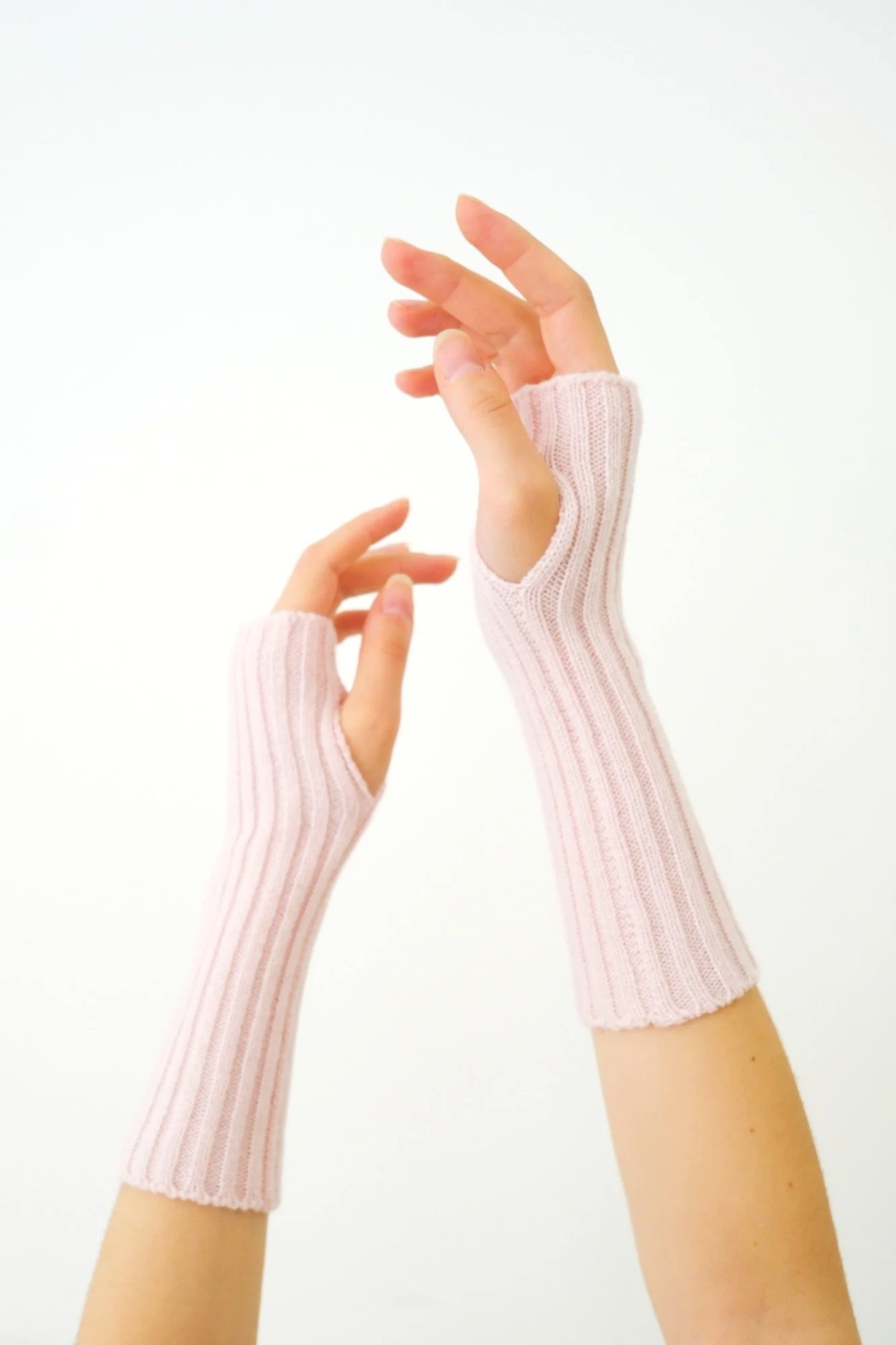 Gants sans doigts en baby cachemire