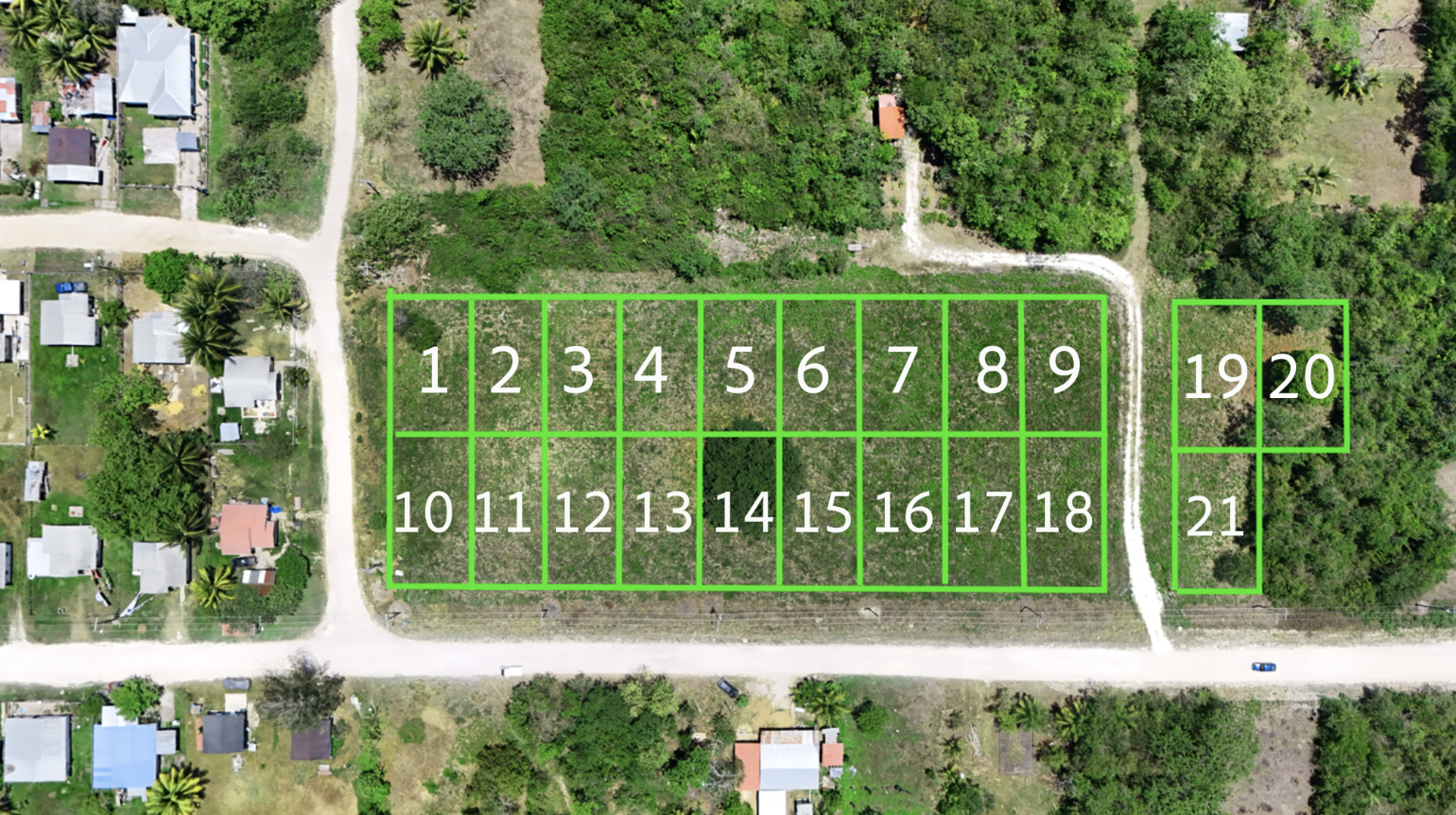 21 lots Shawville aerial grid with numbers.png