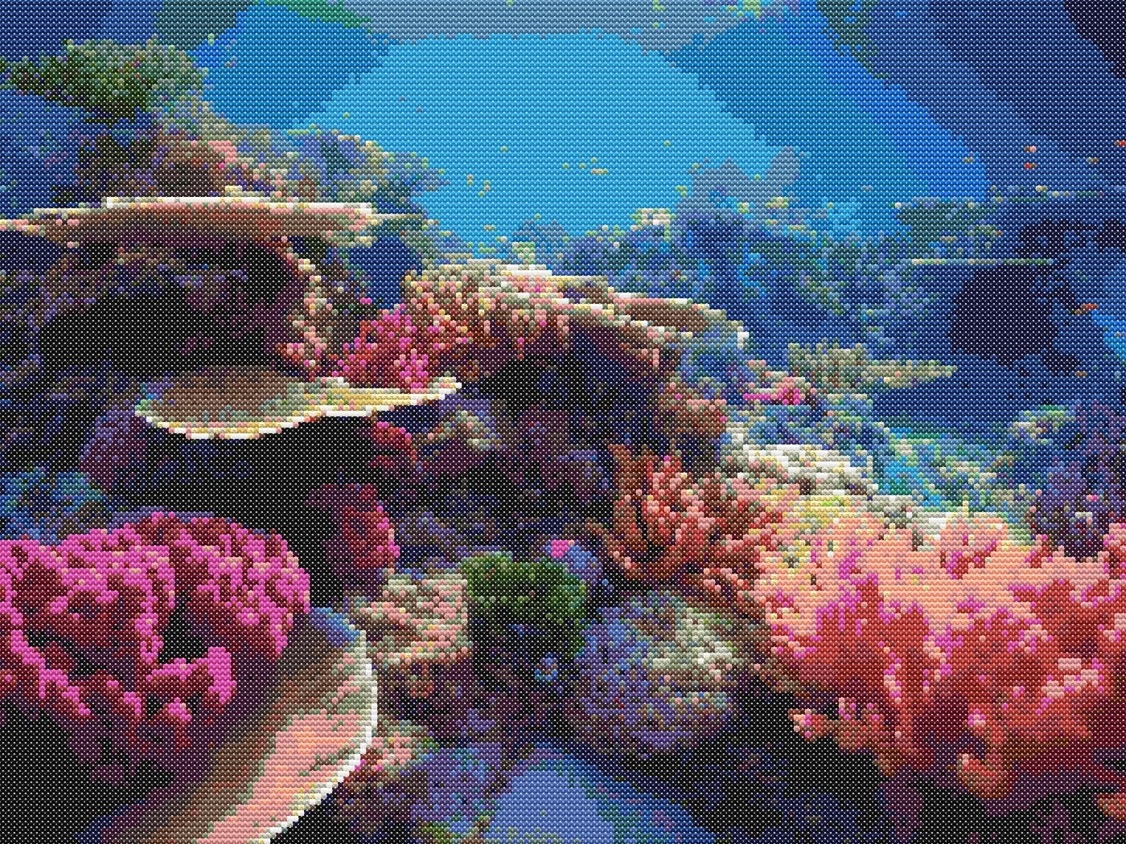 Coral Reef Cross Stitch Pattern: Digital Download (Large)