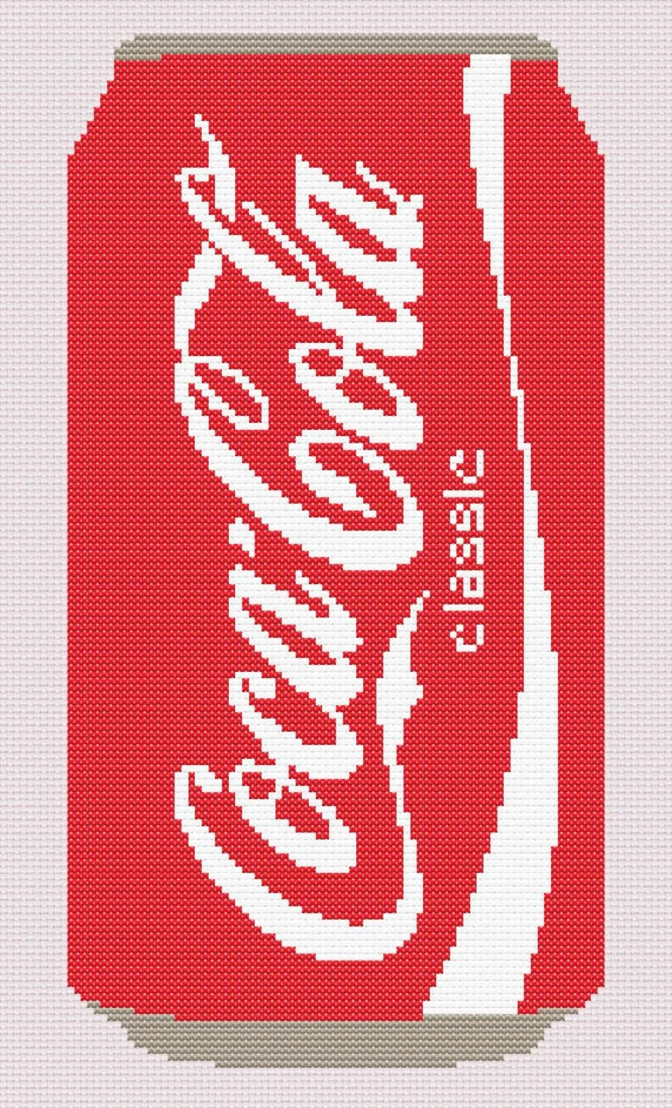 Coke Classic Cross Stitch Pattern: Digital Download
