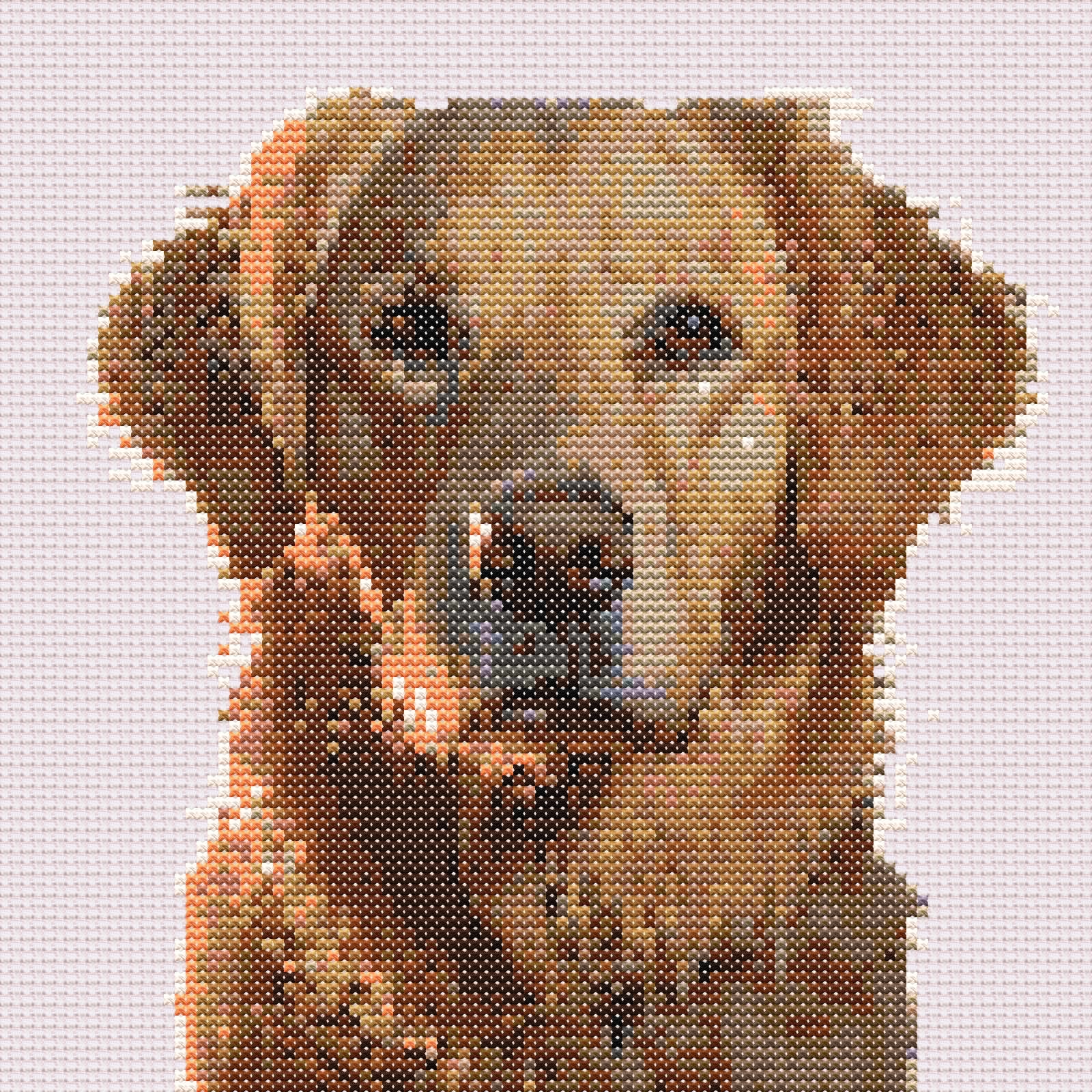 Golden Retriever Cross Stitch Pattern: Digital Download