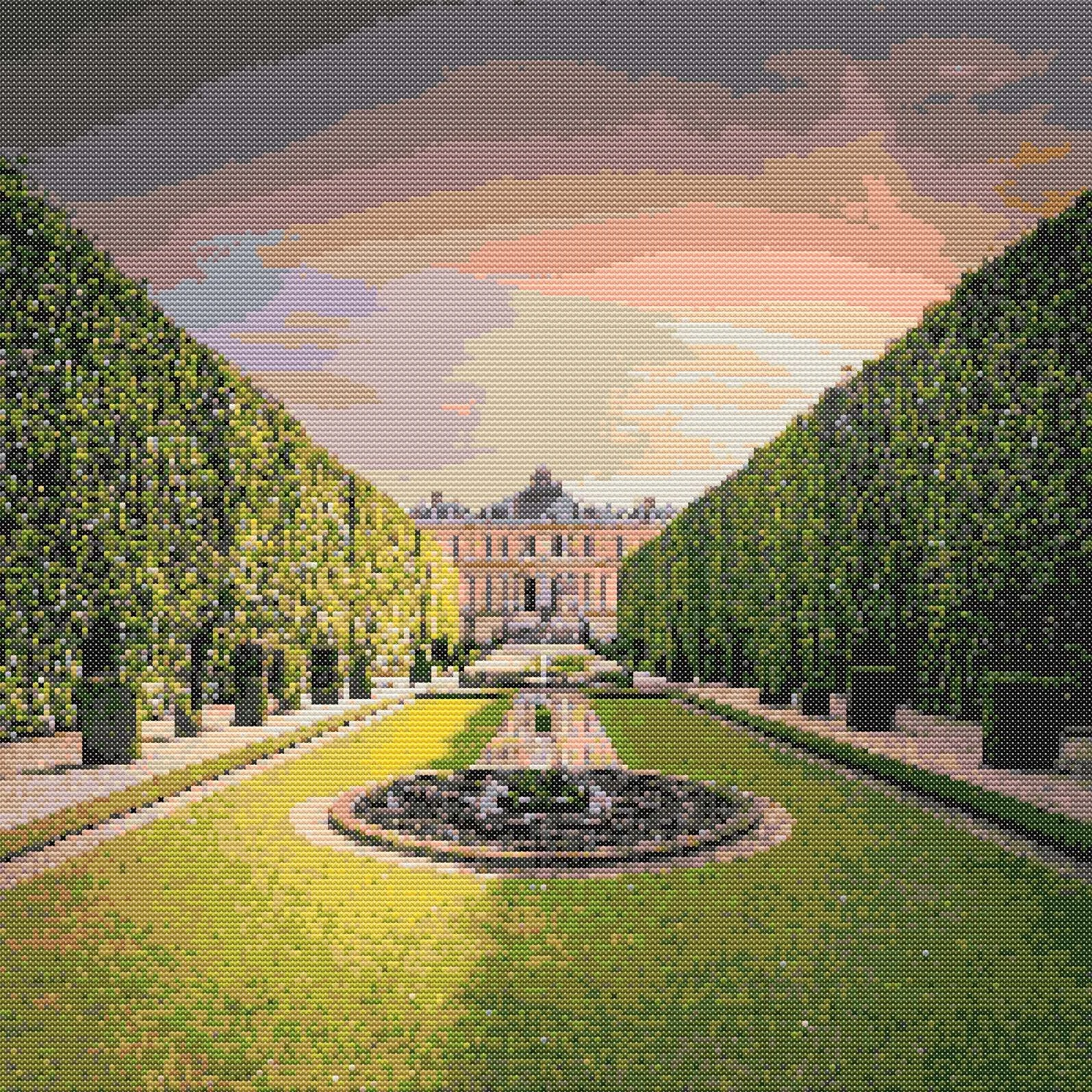 Manor House Cross Stitch Pattern: Digital Download (Large)