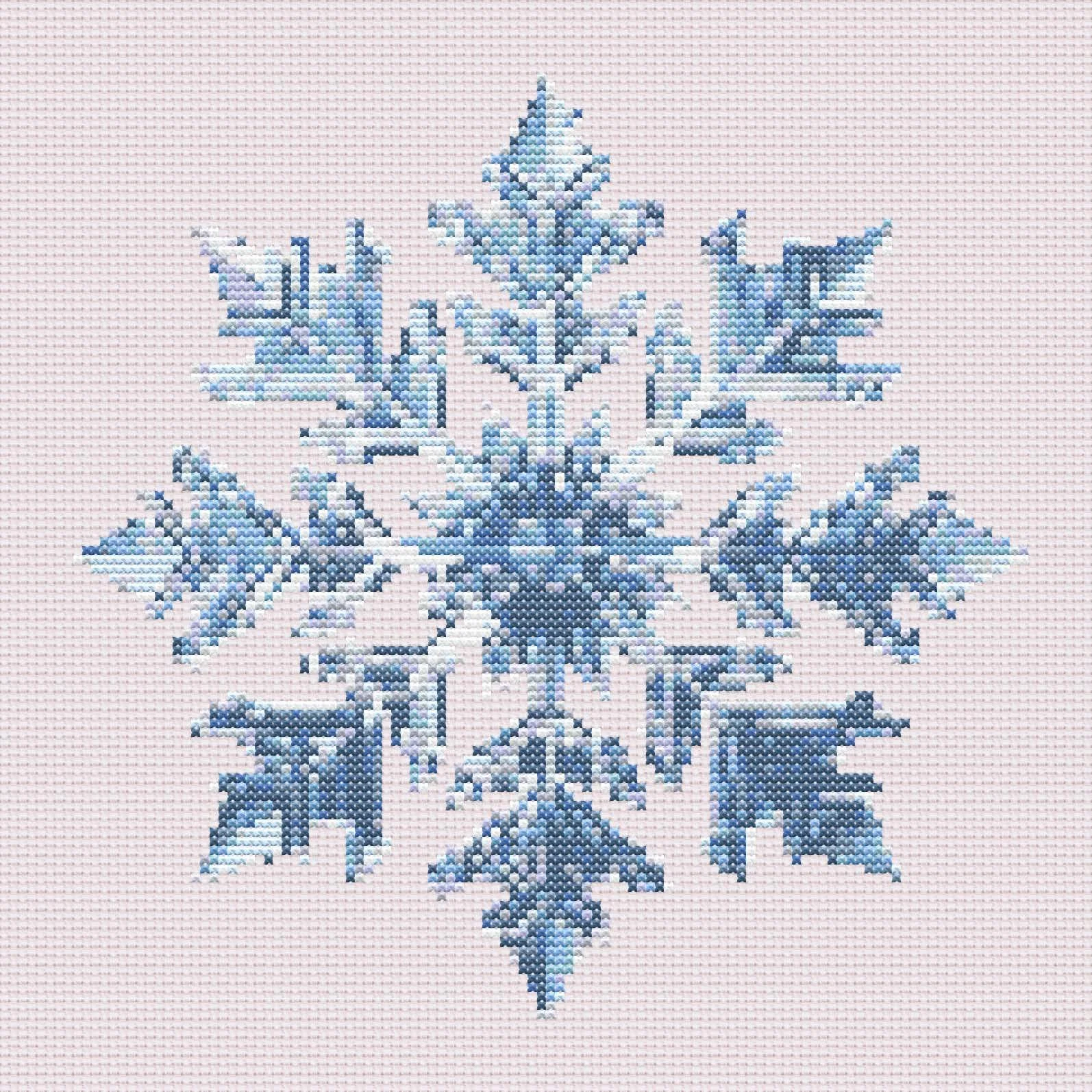 Snowflake Cross Stitch Pattern: Digital Download