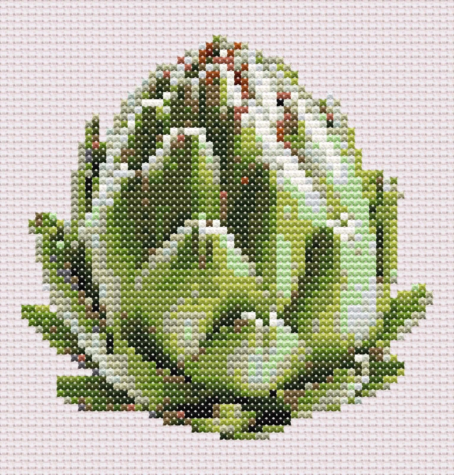Artichoke Cross Stitch Pattern: Digital Download