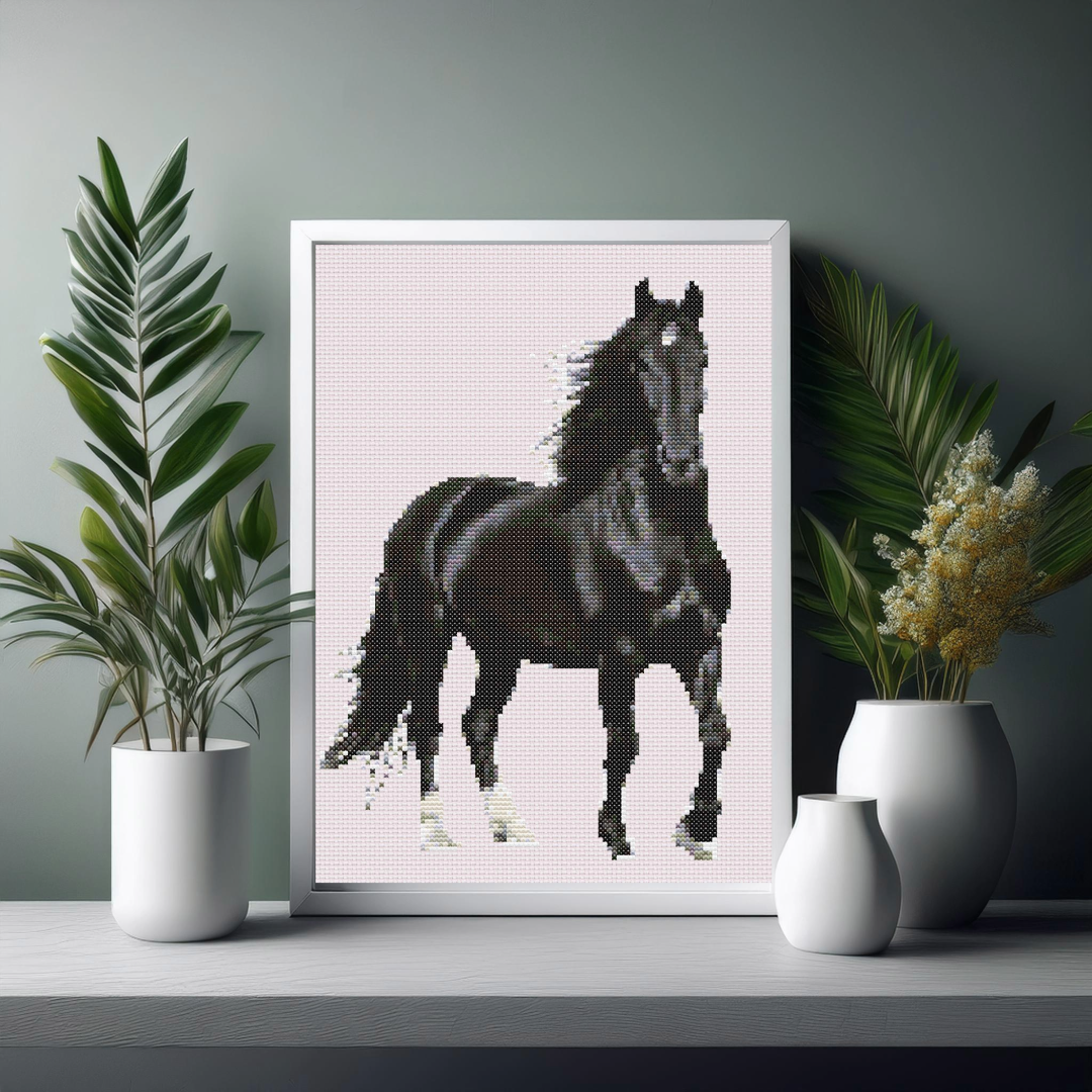 Black Stallion Cross Stitch Pattern — The Lady at Home