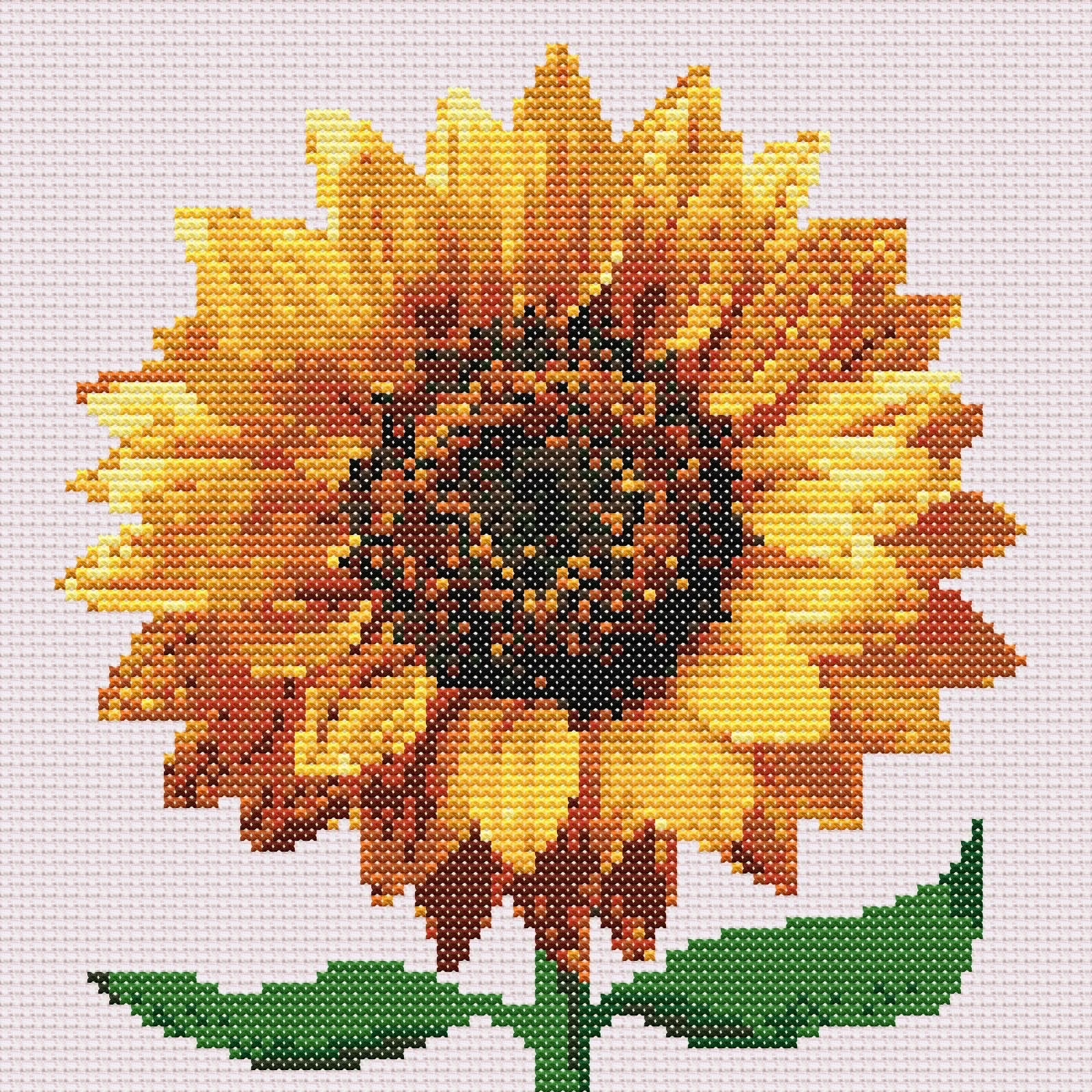 Sunflower Cross Stitch Pattern: Digital Download