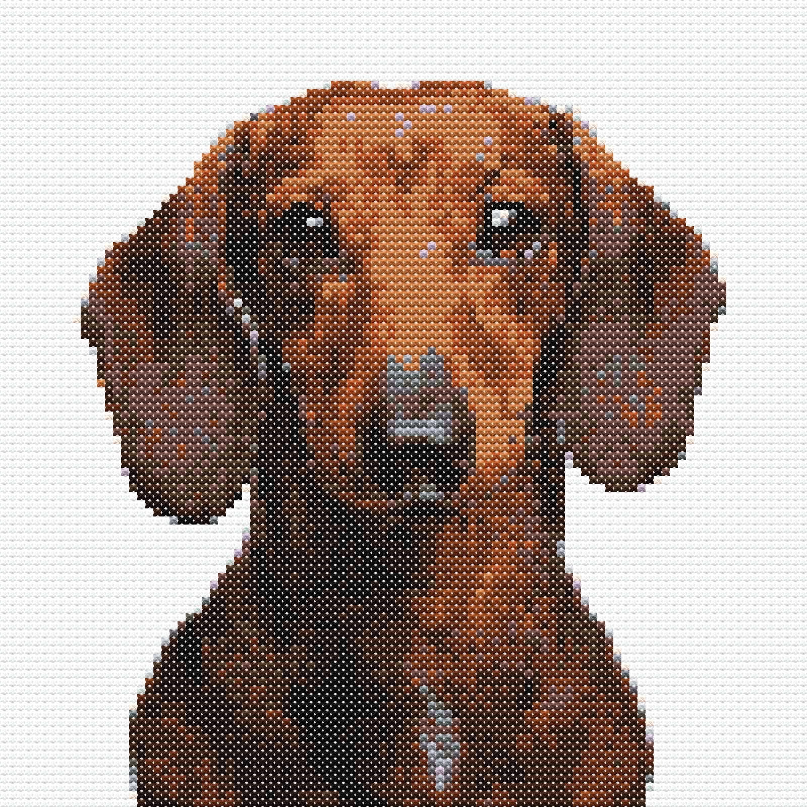 Dachshund Cross Stitch Pattern: Digital Download