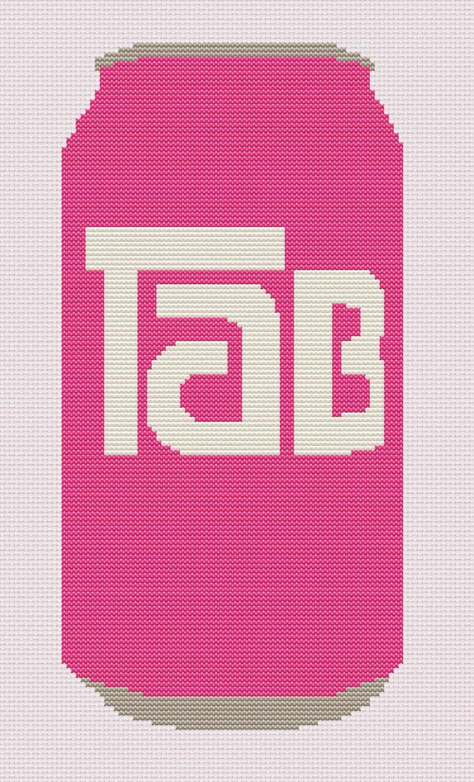 Tab Can Cross Stitch Pattern: Digital Download