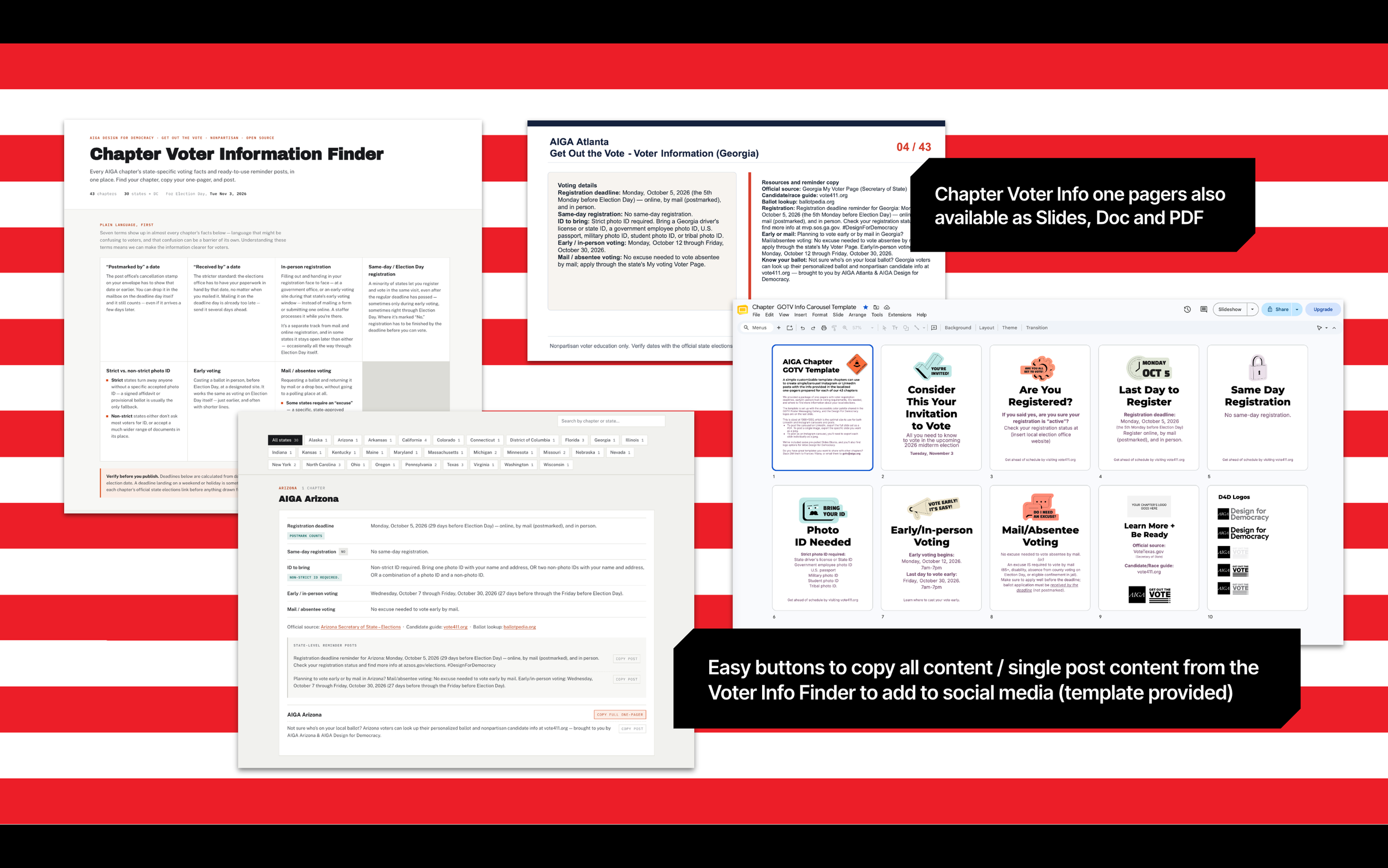 Chapter Voter Info Carousel + Social Template