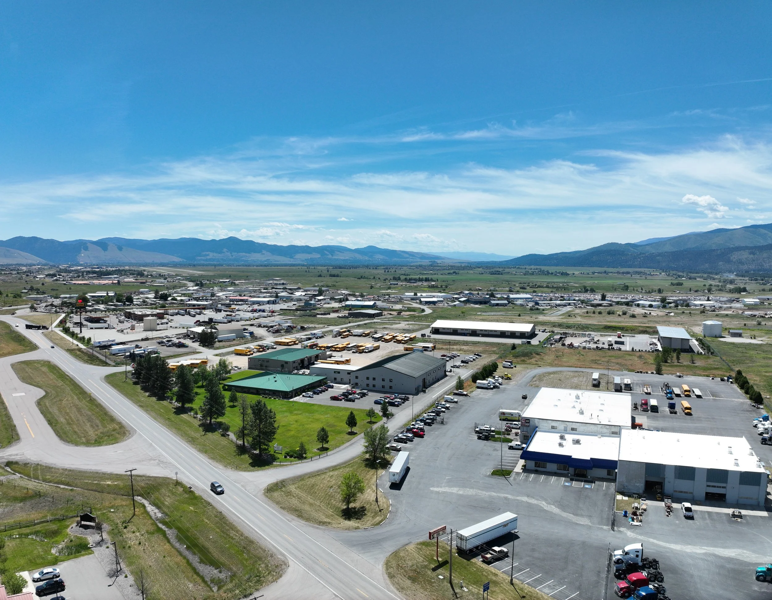 aerial image of development at the Wye