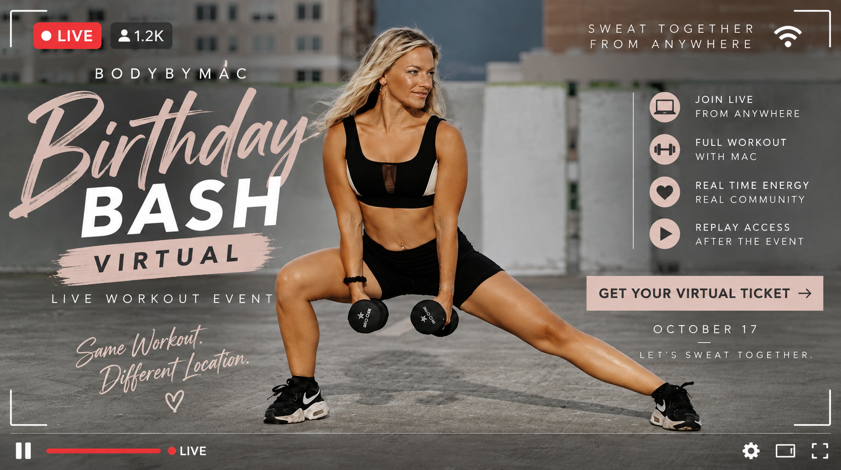 VIRTUAL BodyByMac Birthday Bash- Workout with Mac
