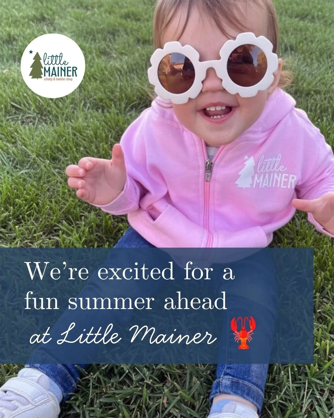 June in Maine the start of summer 🌲☀️ 

Longer days, lake weekends, roadside ice cream and little outfits made for all of it. We&rsquo;re excited for a fun summer ahead at Little Mainer 🦞