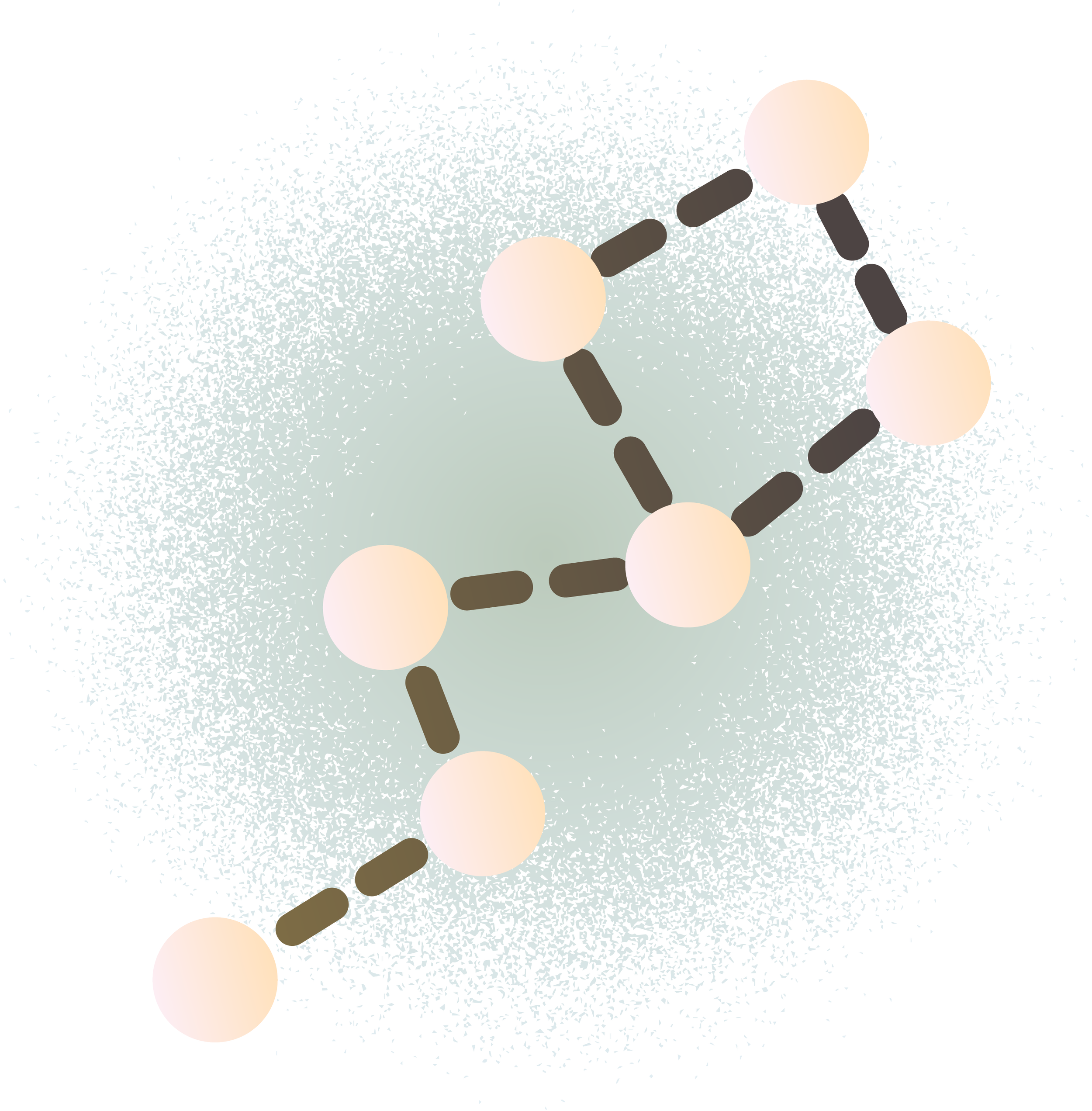 constellation design in pink and brown