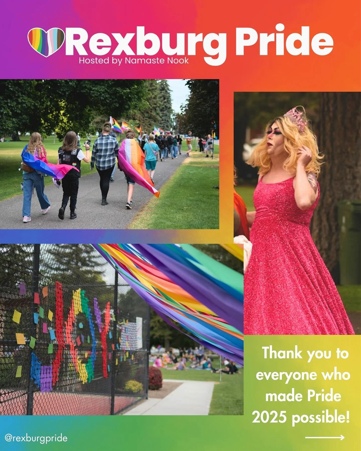 🌈 THANK YOU to everyone who made Pride Month such a special time! A million thank you&rsquo;s to everyone who showed solidarity with the whole LGBTQIA community this June and year-round.

🏳️&zwj;🌈A big thank you to everyone who donated to #Rexburg