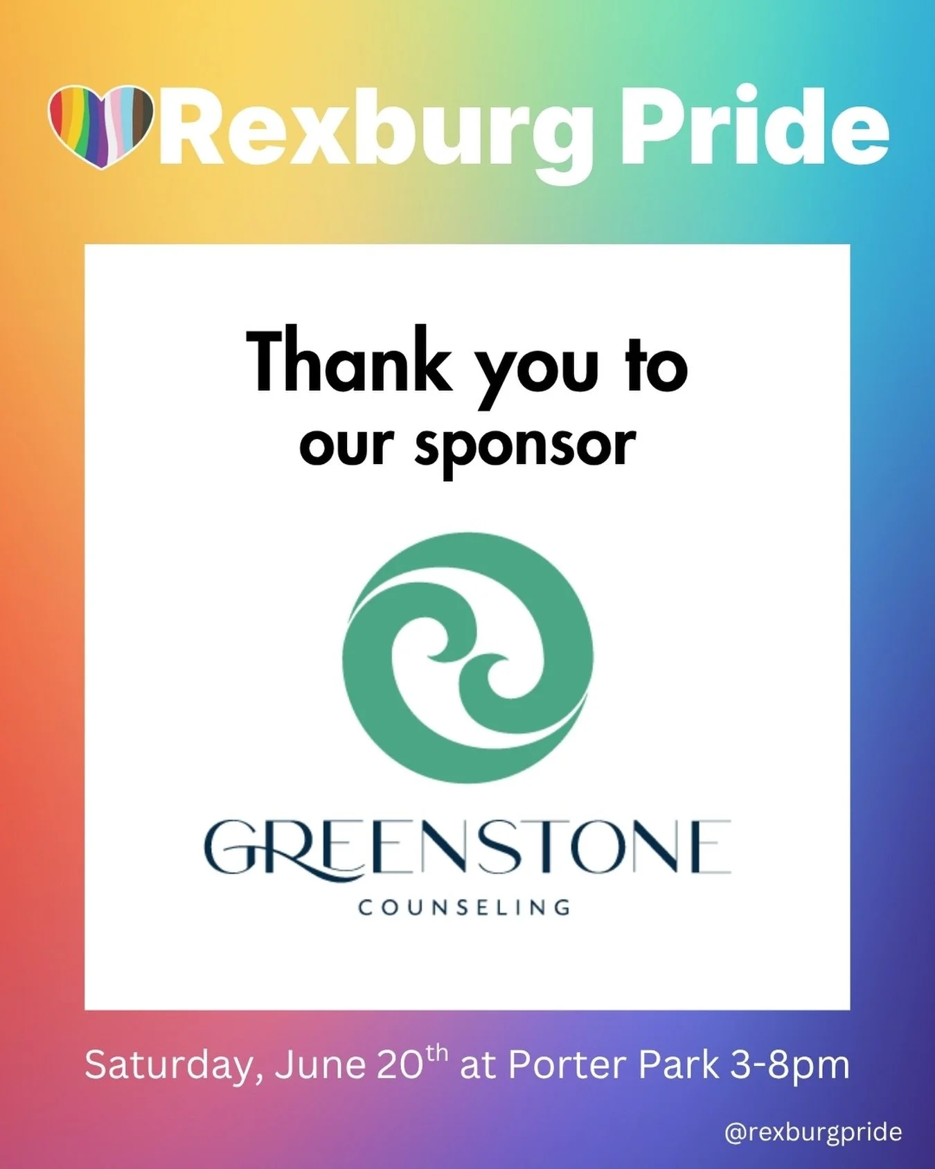 🌈💚Thank you to our sponsor Greenstone Counseling! @greenstone.counseling provides support and mental health services to individuals and couples in SE Idaho. Their mission is helping create new beginnings, life, and hope for those struggling with an