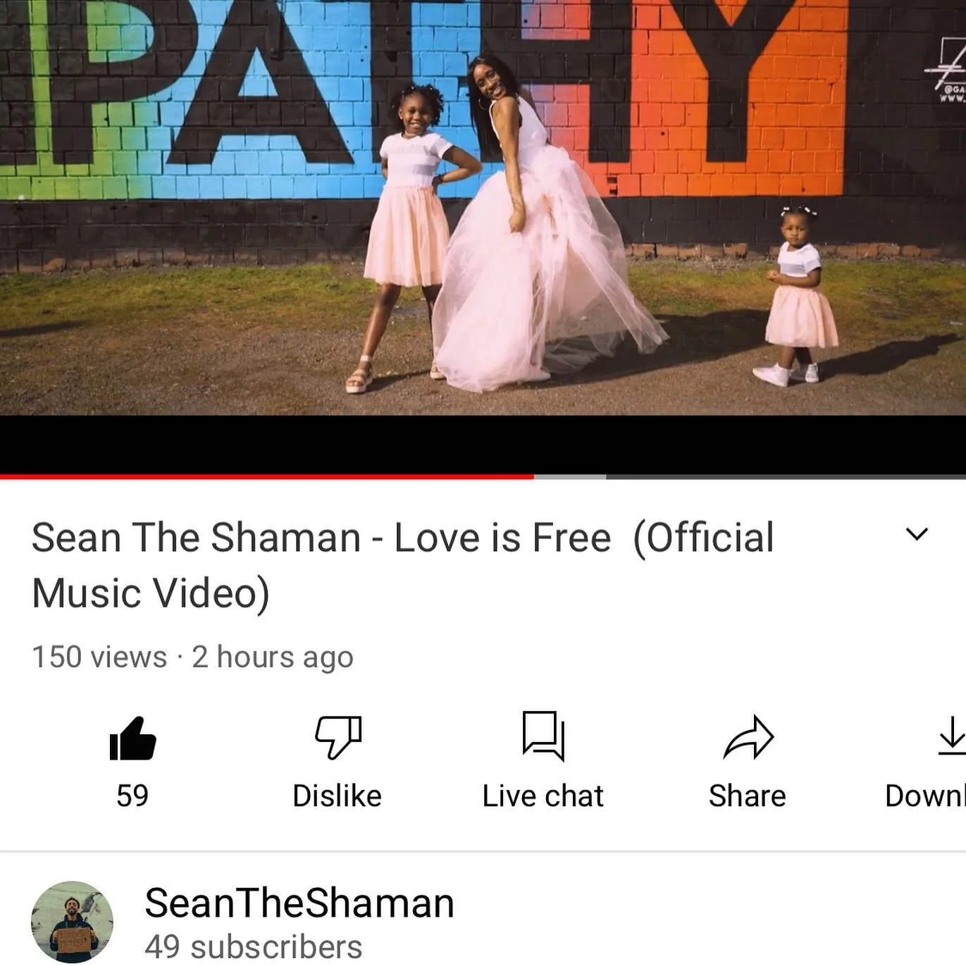 &ldquo;LOVE is FREE&rdquo;OFFICIAL MUSIC VIDEO is OUT NOW!! 💚💚✨✨
Streaming only on YouTube! 📺
Let&rsquo;s see if we can get 500 views by 5pm!! 

Go check out the song and leave a comment/ and like the video on YouTube. 

I&rsquo;m gonna give away 