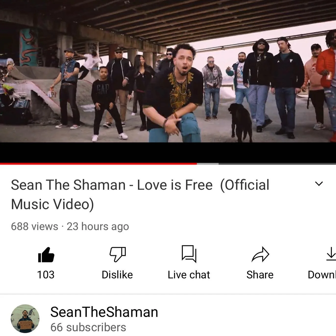 LOVE is FREE ~ OFFICIAL MUSIC VIDEO IS OUT NOW ON YOUTUBE! 📺💚🔊✨✨

Woke up this morning and saw we did 688 views on day one. Can we get this thing to over 1000 views today? 

At 1000 views I&rsquo;m giving away a FREE &ldquo;LOVE is FREE&rdquo; T s