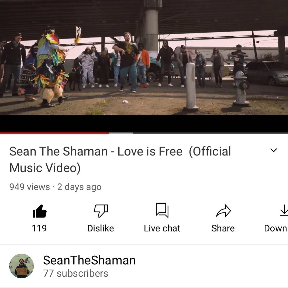 949 views on &ldquo;LOVE is FREE&rdquo; 
I&rsquo;ll give a free t shirt away to someone in my comment box (on YouTube) at one thousand views. 

I&rsquo;ll do the same at 💯subscribers 

Watch this &ldquo;LOVE is FREE&rdquo; video and win something sp