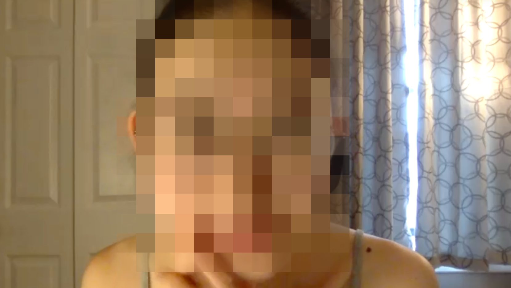 Usability test participant - blurred face