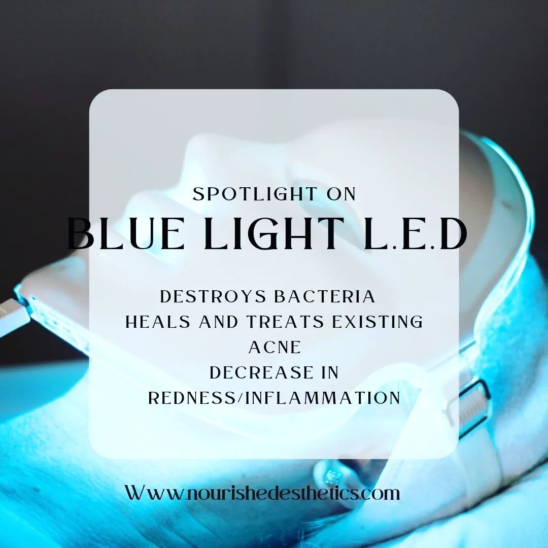 This treatment can be done after cleansing the skin or after an enzyme peel.
The blue wavelength penetrates the skin yo produce radical oxygen that destroys acne causing bacteria. 
This light is absorbed by the bacteria that produces the inflammation