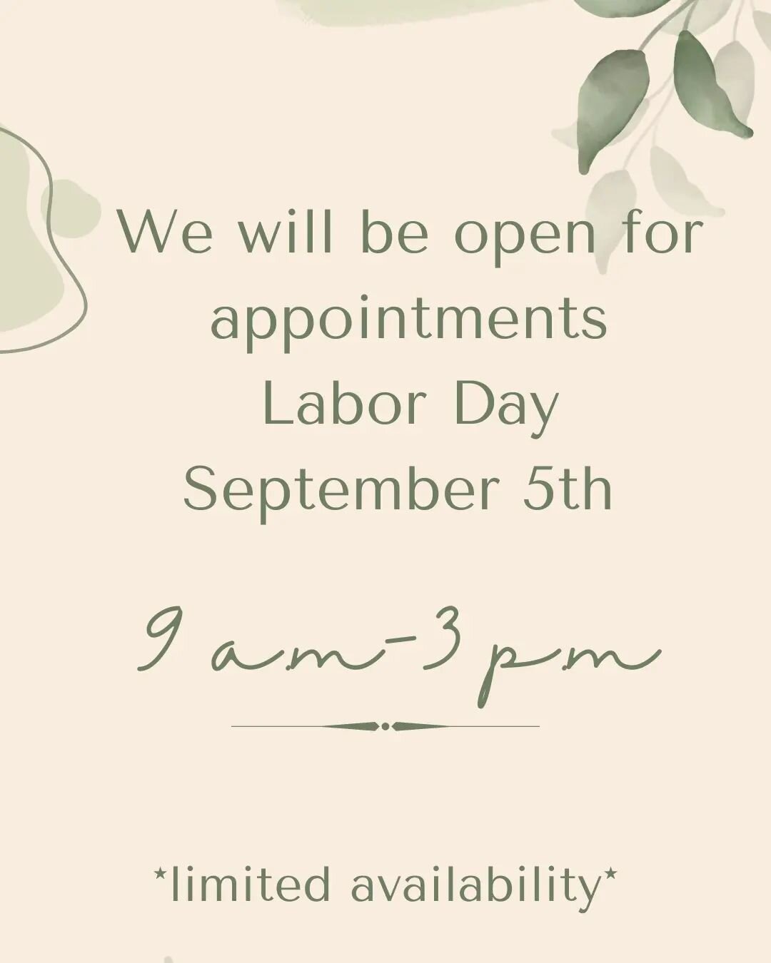 There are still a few appointments available!