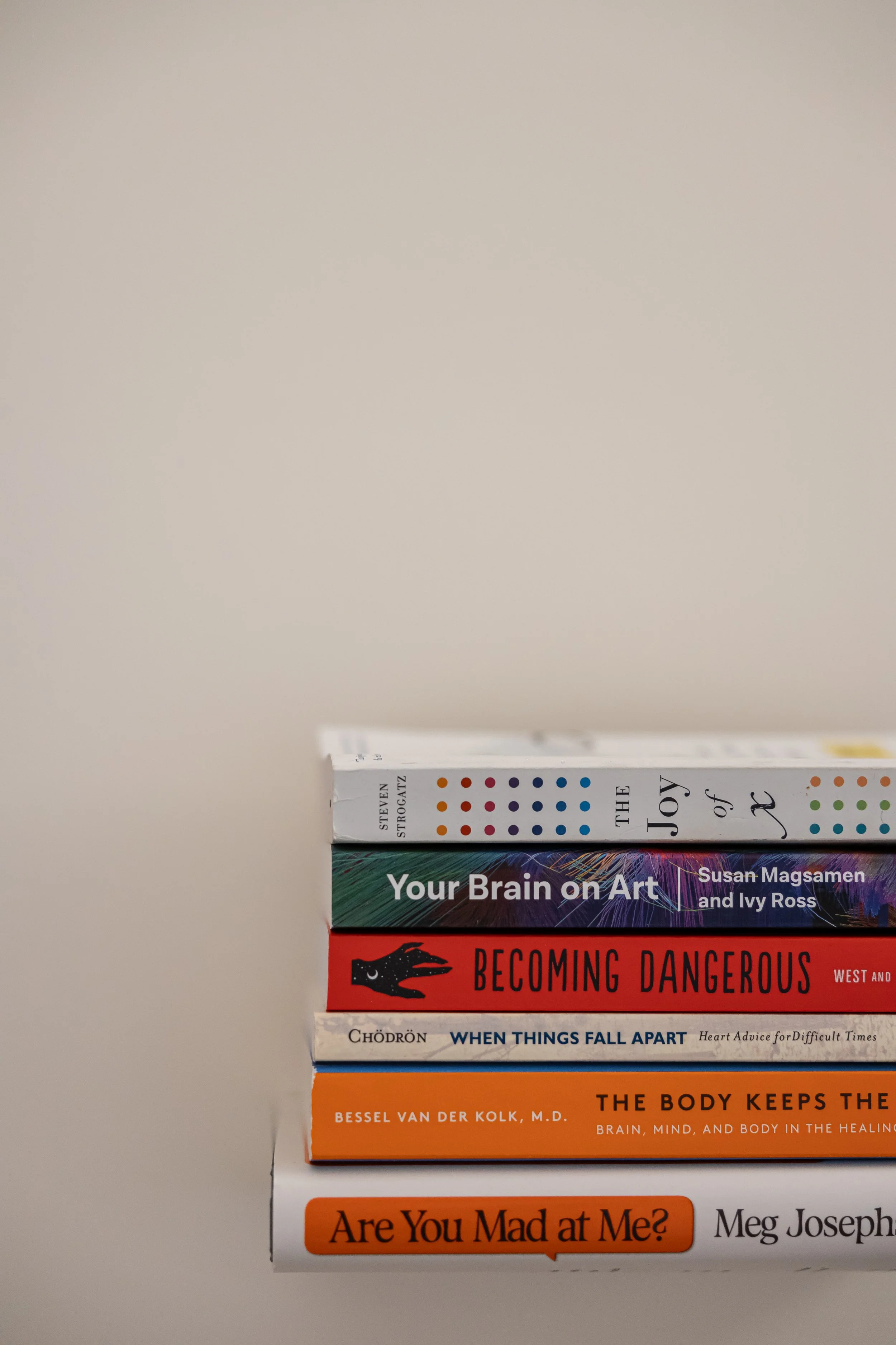 Photo of books at Perfectly Queer Counseling
