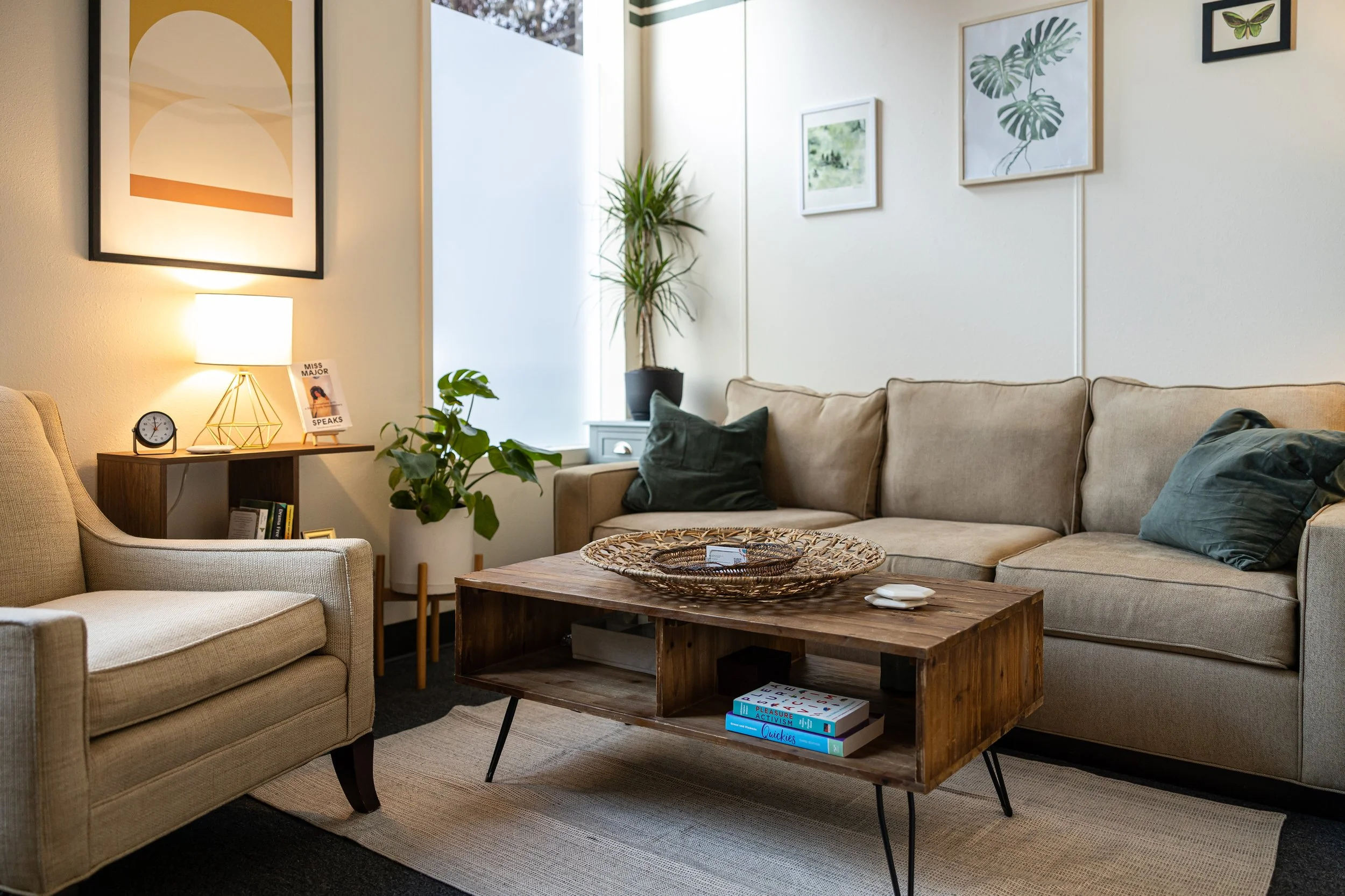 Therapy Room at Perfectly Queer Counseling named for Miss Major