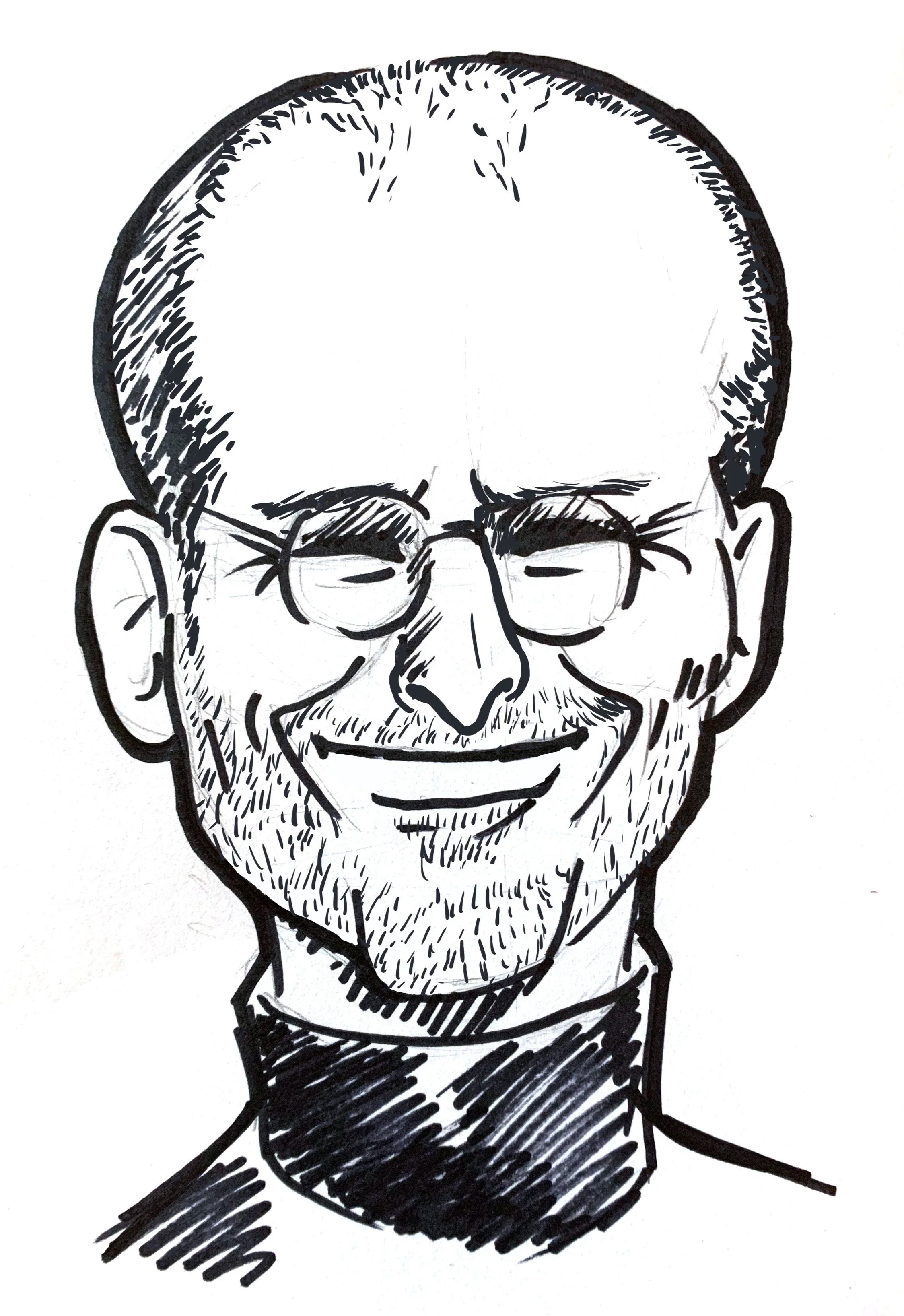 Steve Jobs Caricatures online beginners class