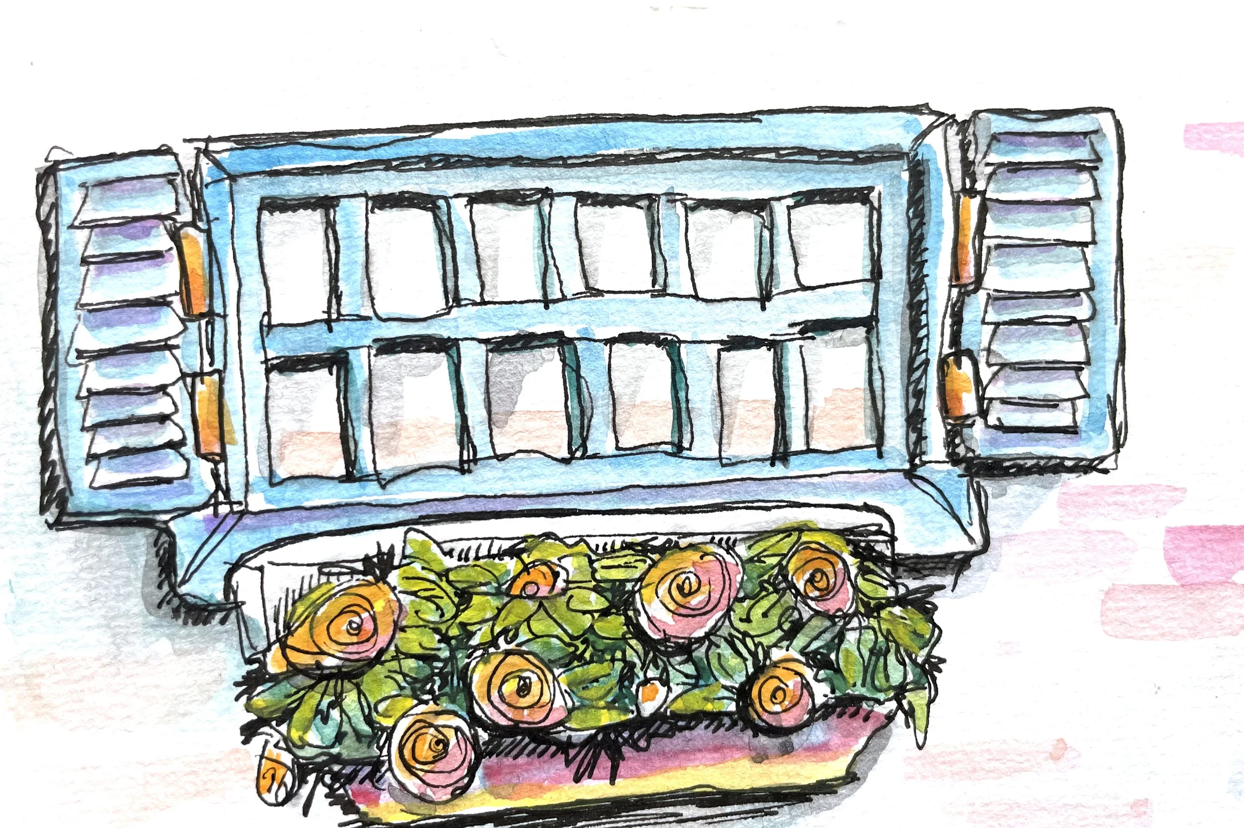 Watercolor urban sketching beginners class